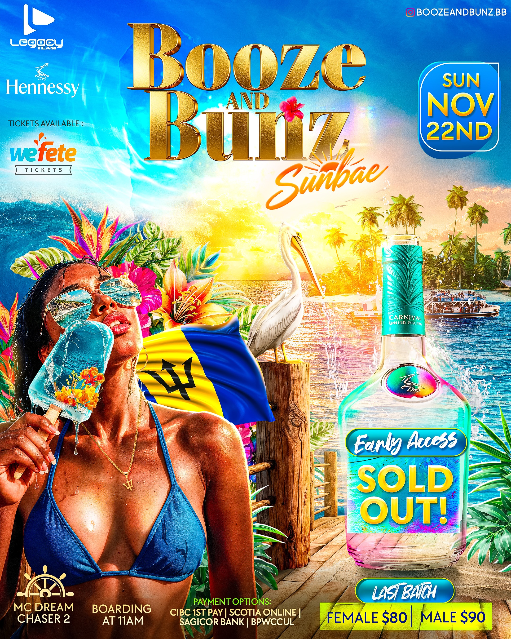 Booze & Bunz Sunbae Boat Cruise - Last Batch Tickets