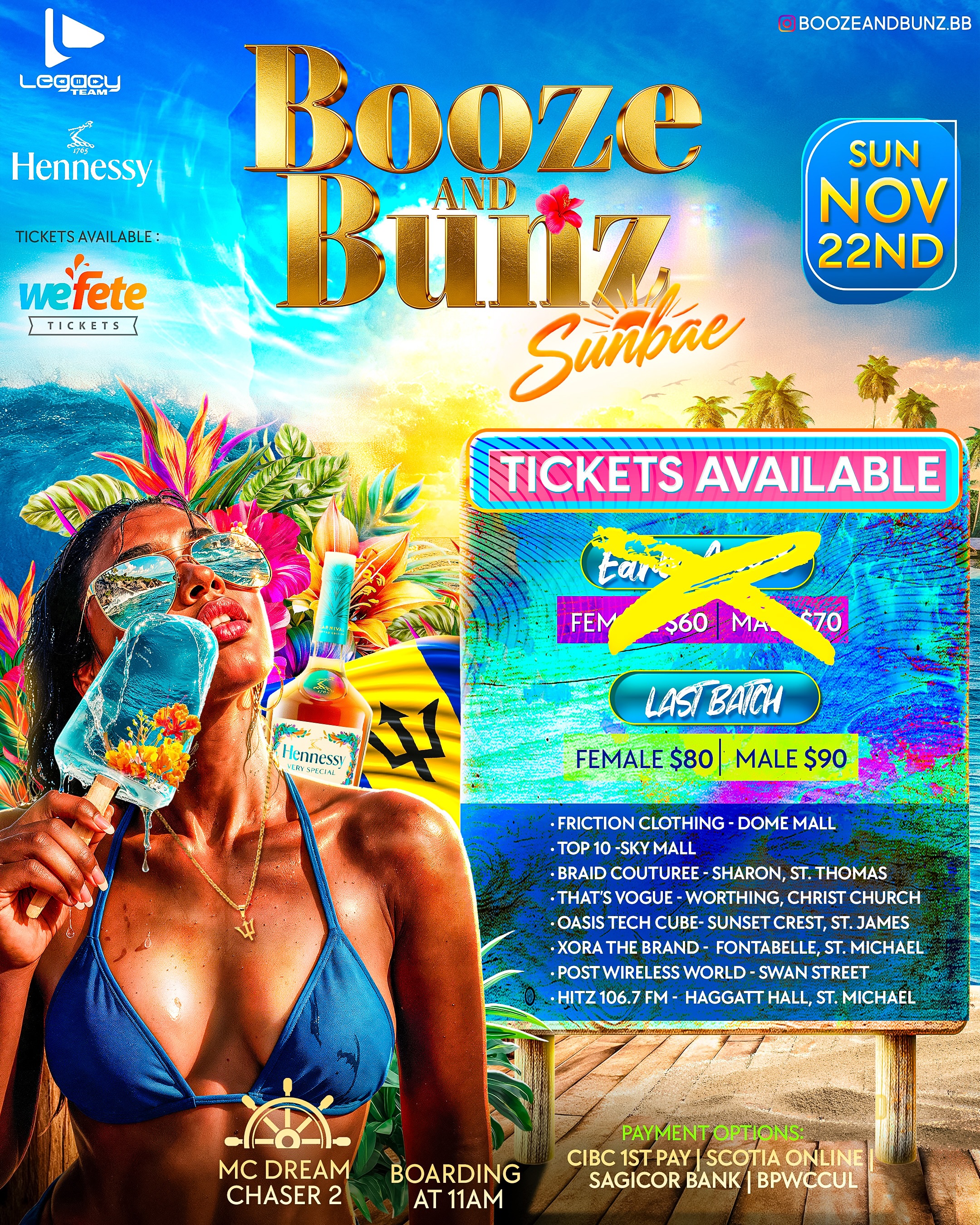 Booze & Bunz Sunbae Boat Cruise - Last Batch Tickets