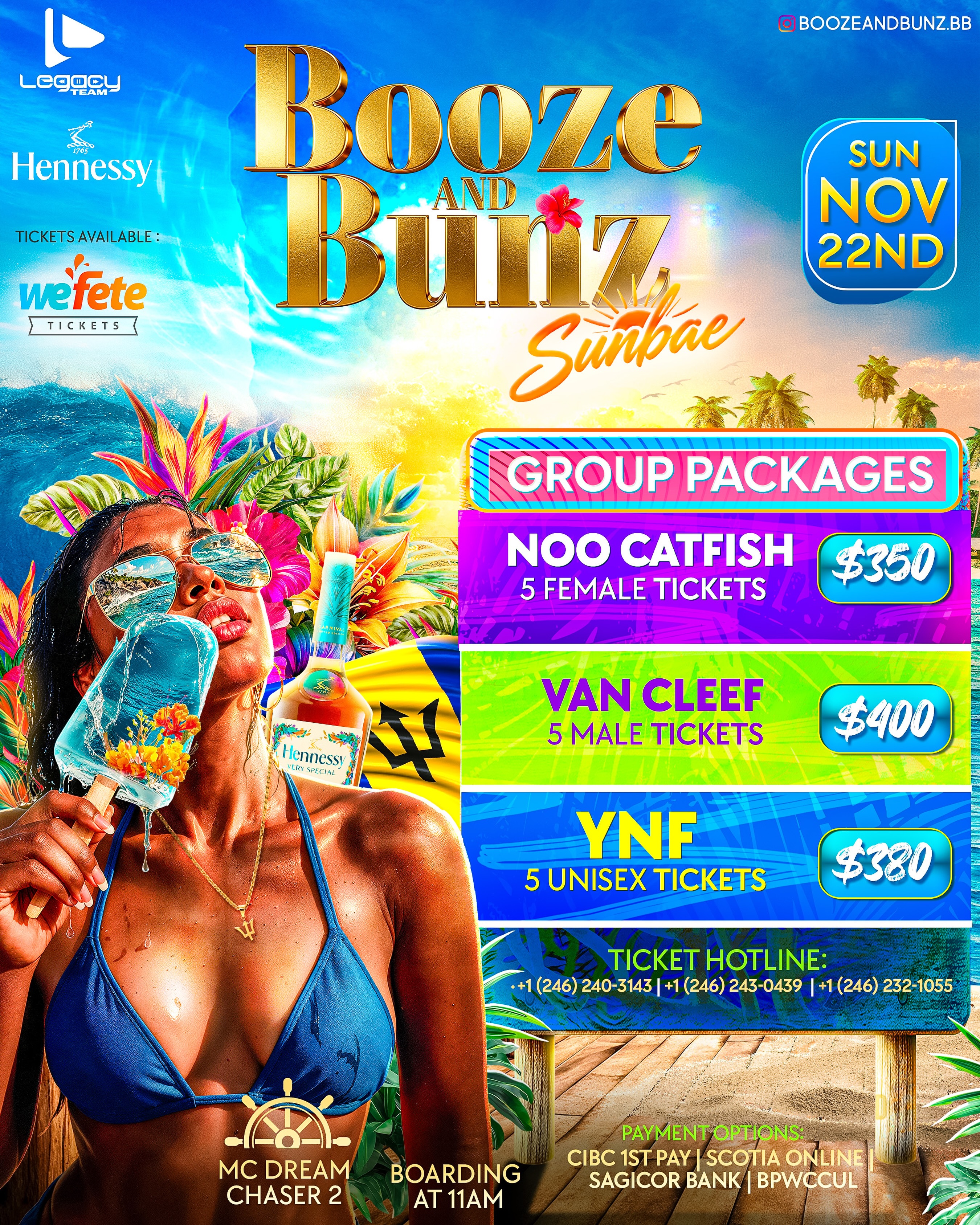 Booze & Bunz: Sunbae Group Packages - Boat Cruise Nov 22