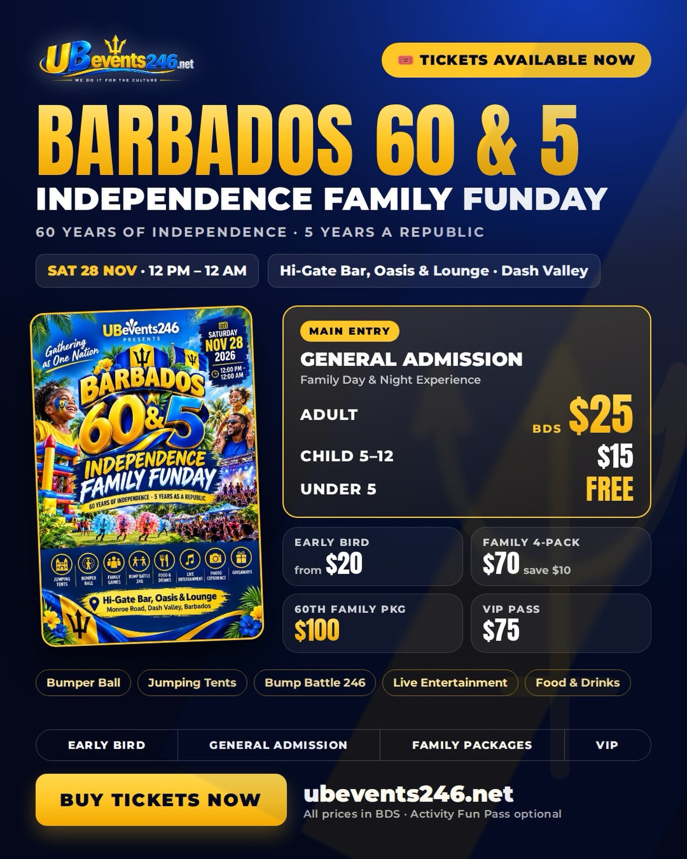 Barbados 60 & 5 Independence Family Funday