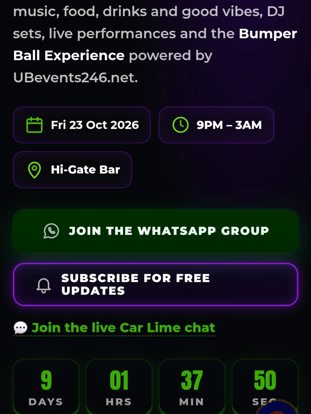 Car Lime Friday at HiGate Bar – Bajan Bazar Auto Customs x UB Events