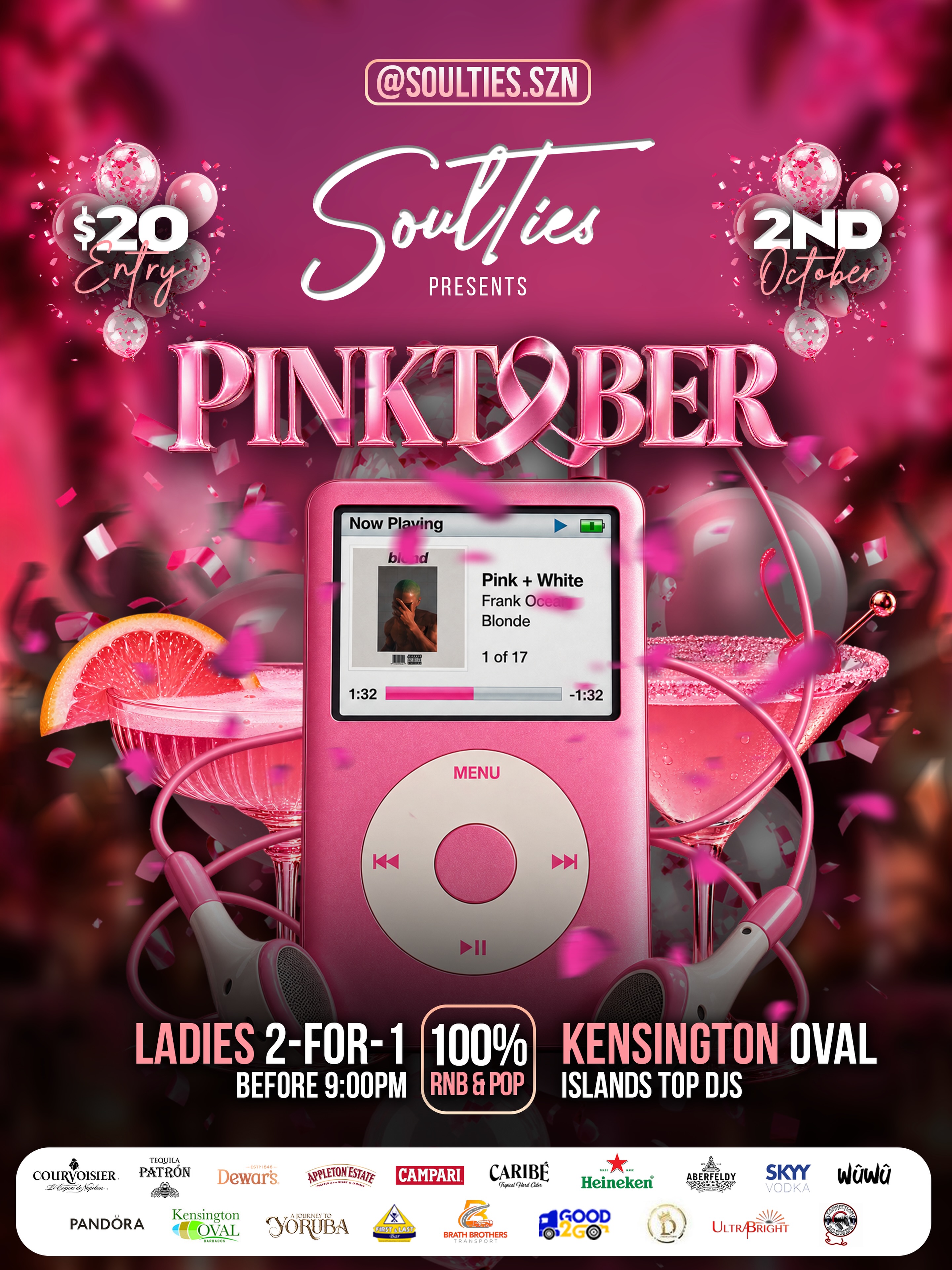 Pinktober – SoulTies Breast Cancer Awareness Party at Kensington Oval