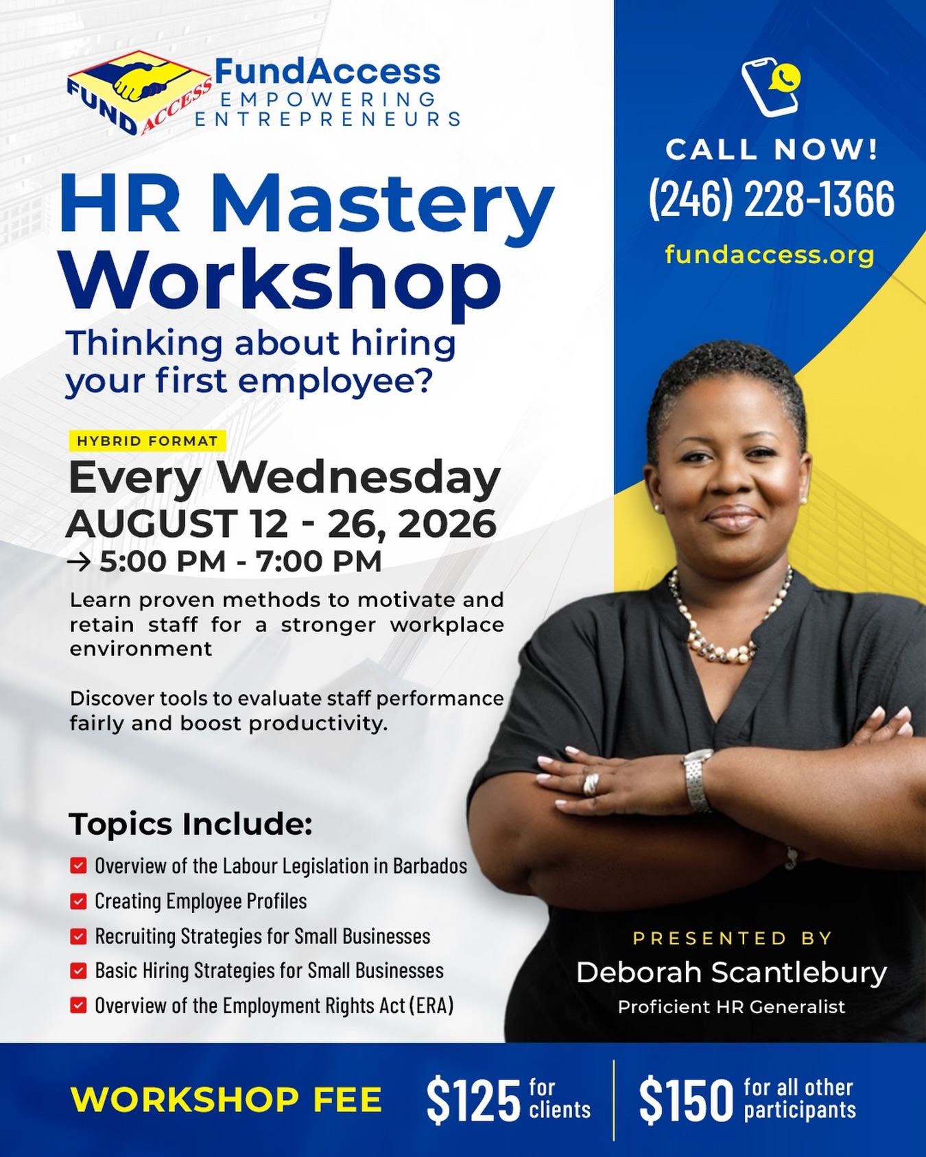 HR Mastery Workshop – Every Wednesday, August 12–26, 2026