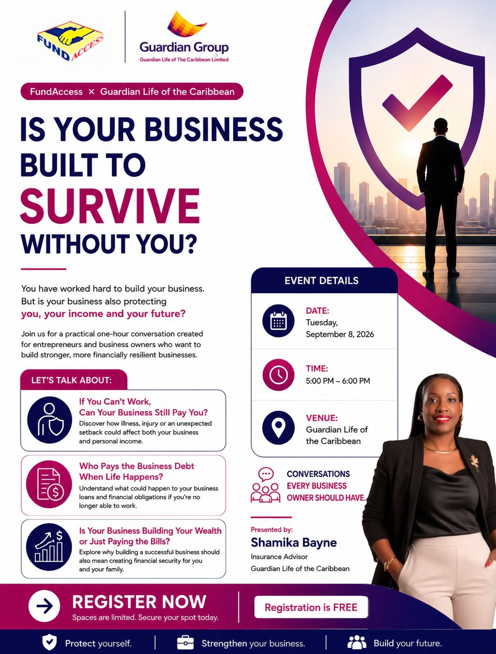 Free Business Resilience Workshop – FundAccess x Guardian Life of the Caribbean