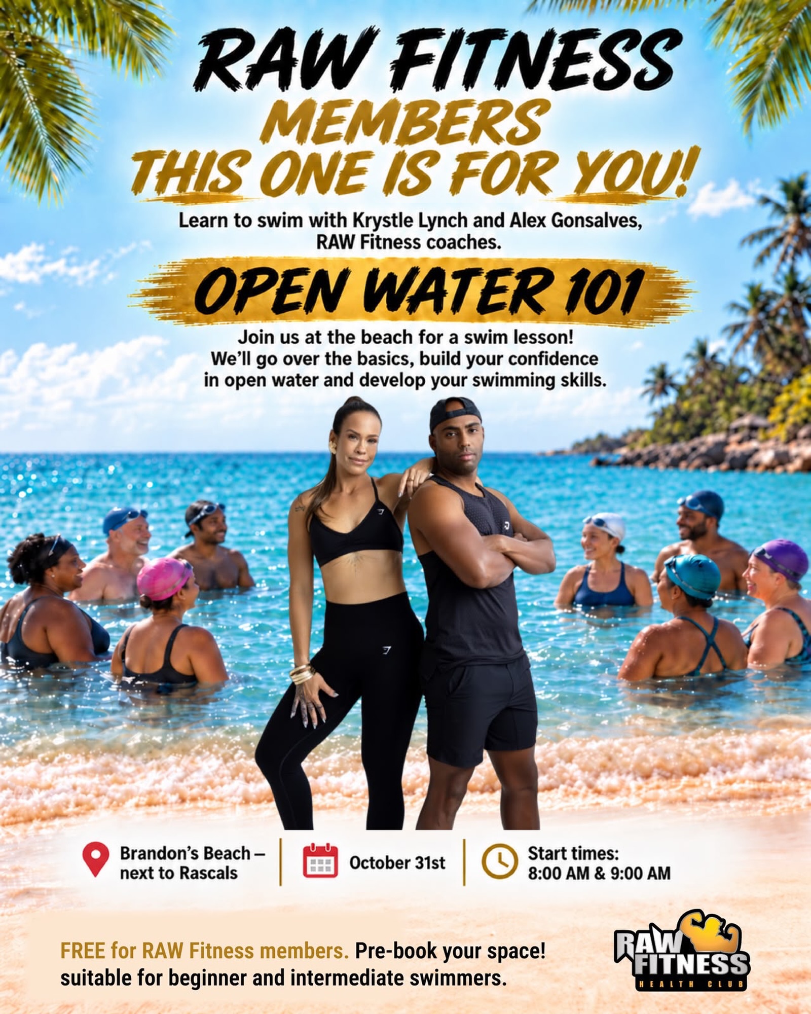 Open Water 101 – Free Beach Swim Lesson for RAW Fitness Members