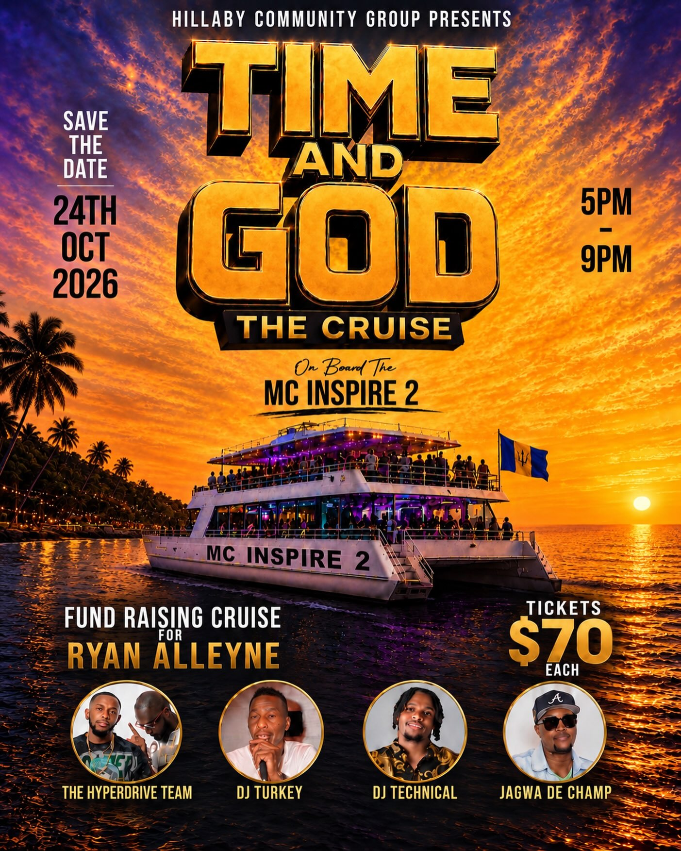 Time and God The Cruise - Fundraiser for Ryan Alleyne