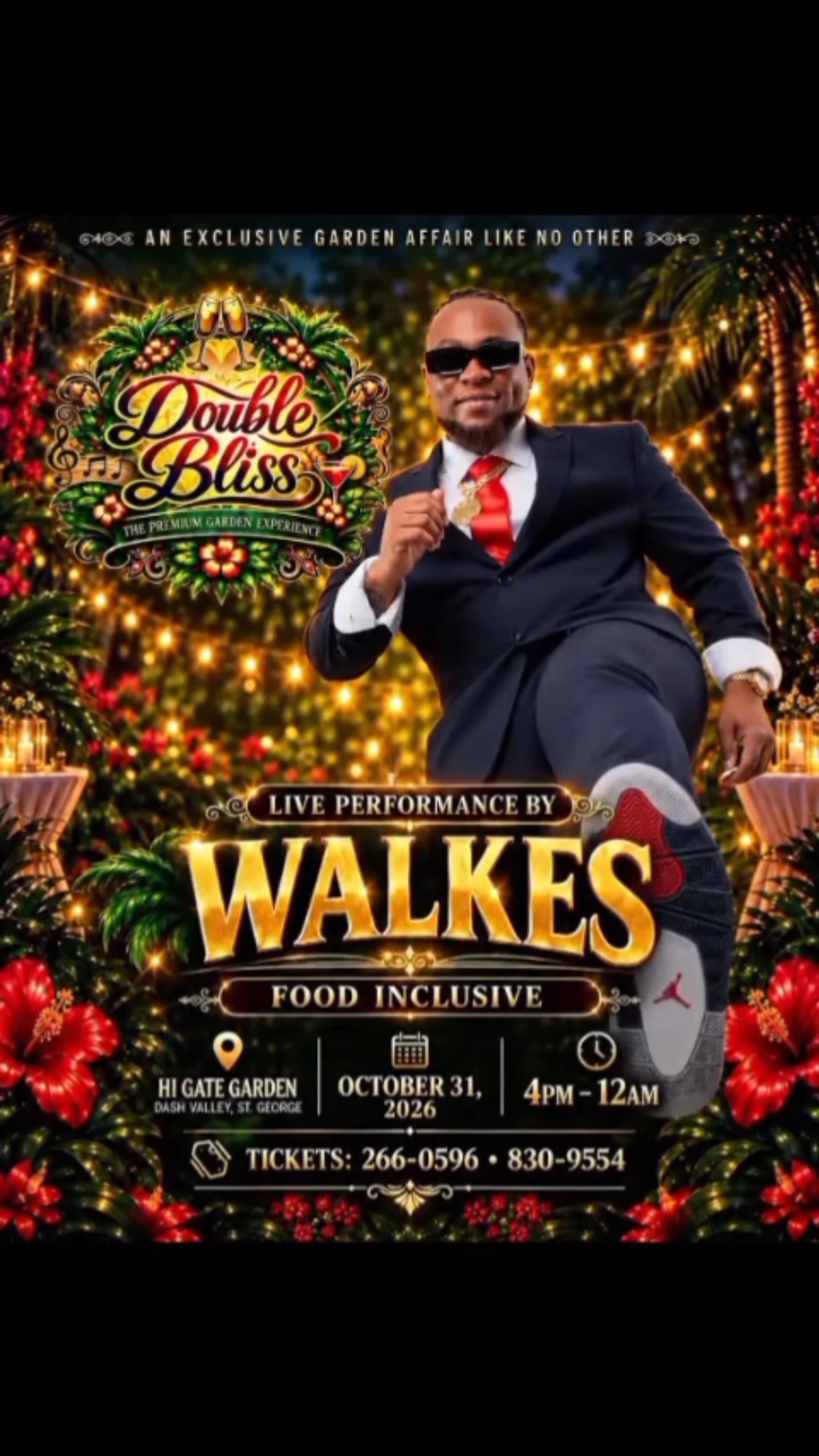Double Bliss: The Premium Garden Experience ft. Walkes – Food Inclusive