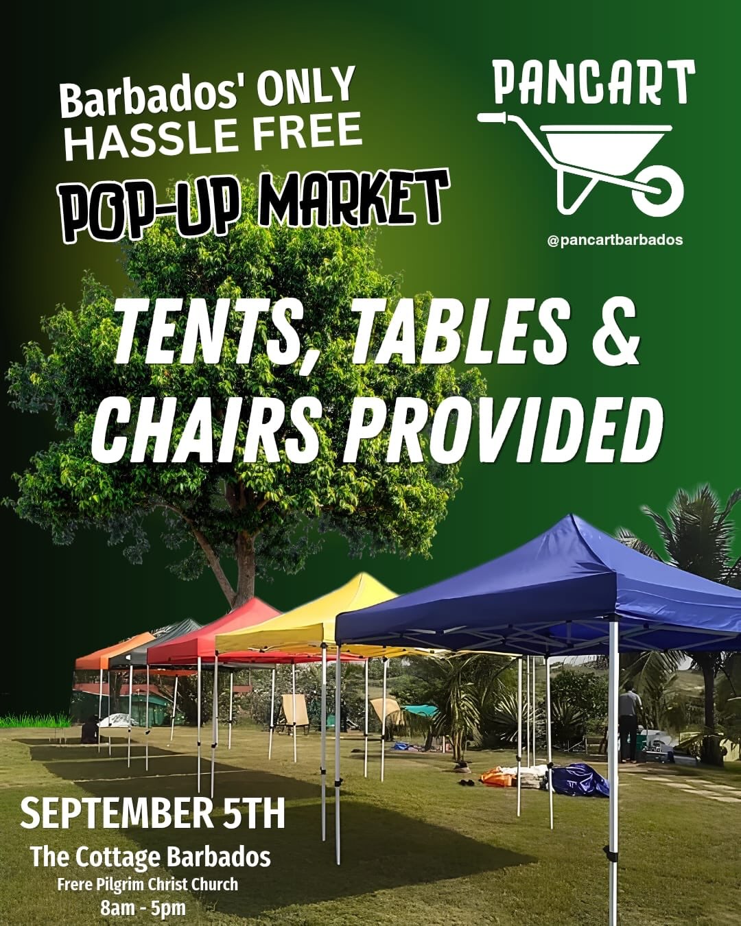 Pancart Pop-Up Market – The Cottage Barbados, September 5th