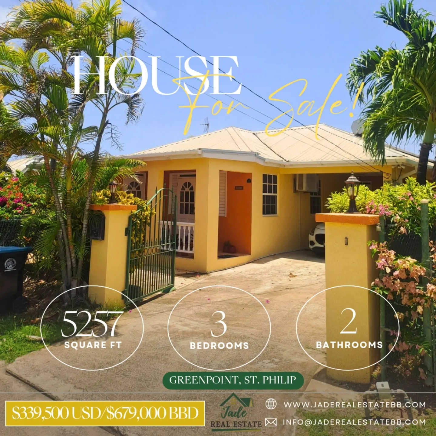 House For Sale – 3 Bed/2 Bath, Greenpoint St. Philip | $679,000 BBD