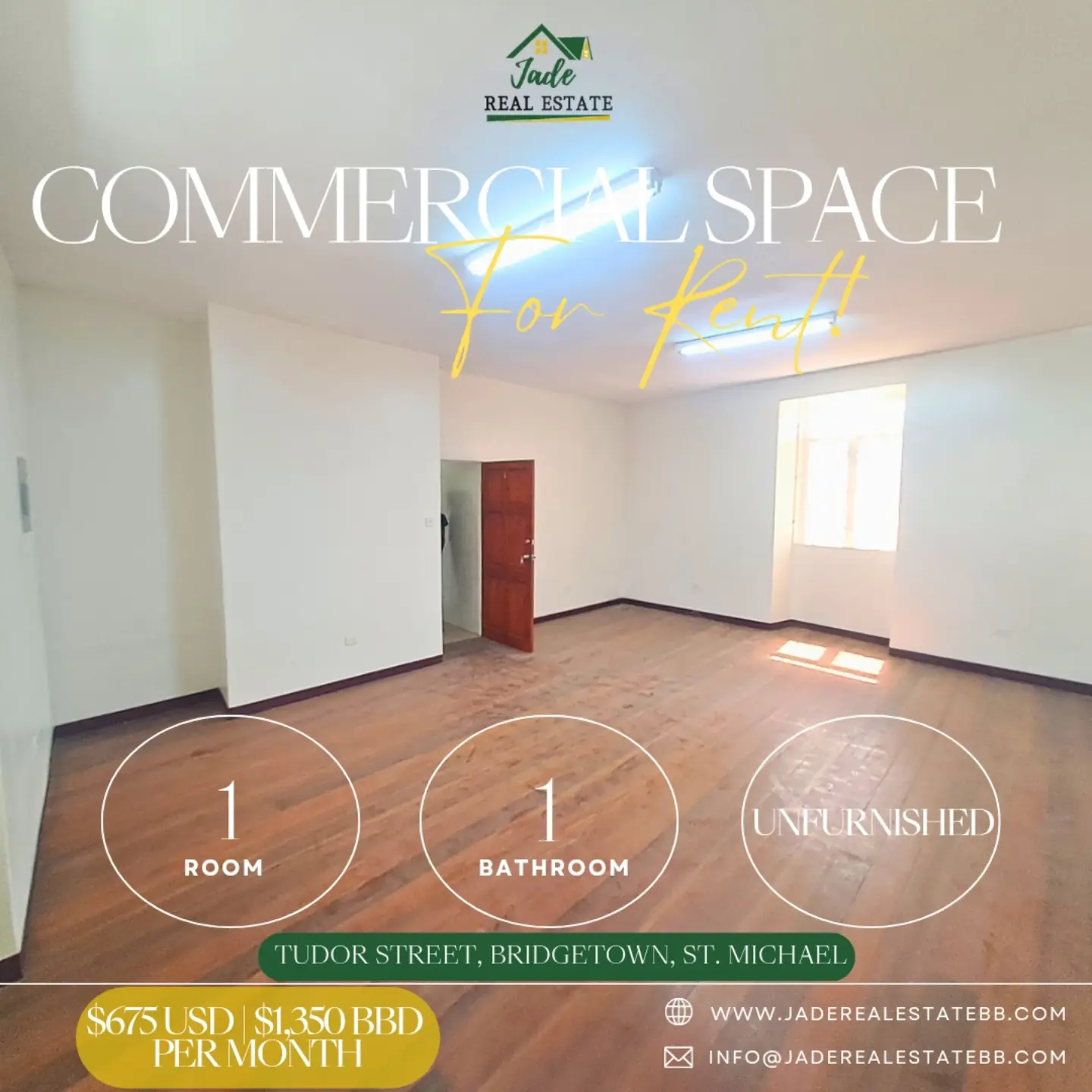 Commercial Office Space For Rent – Tudor Street, Bridgetown | $1,350 BBD/Month