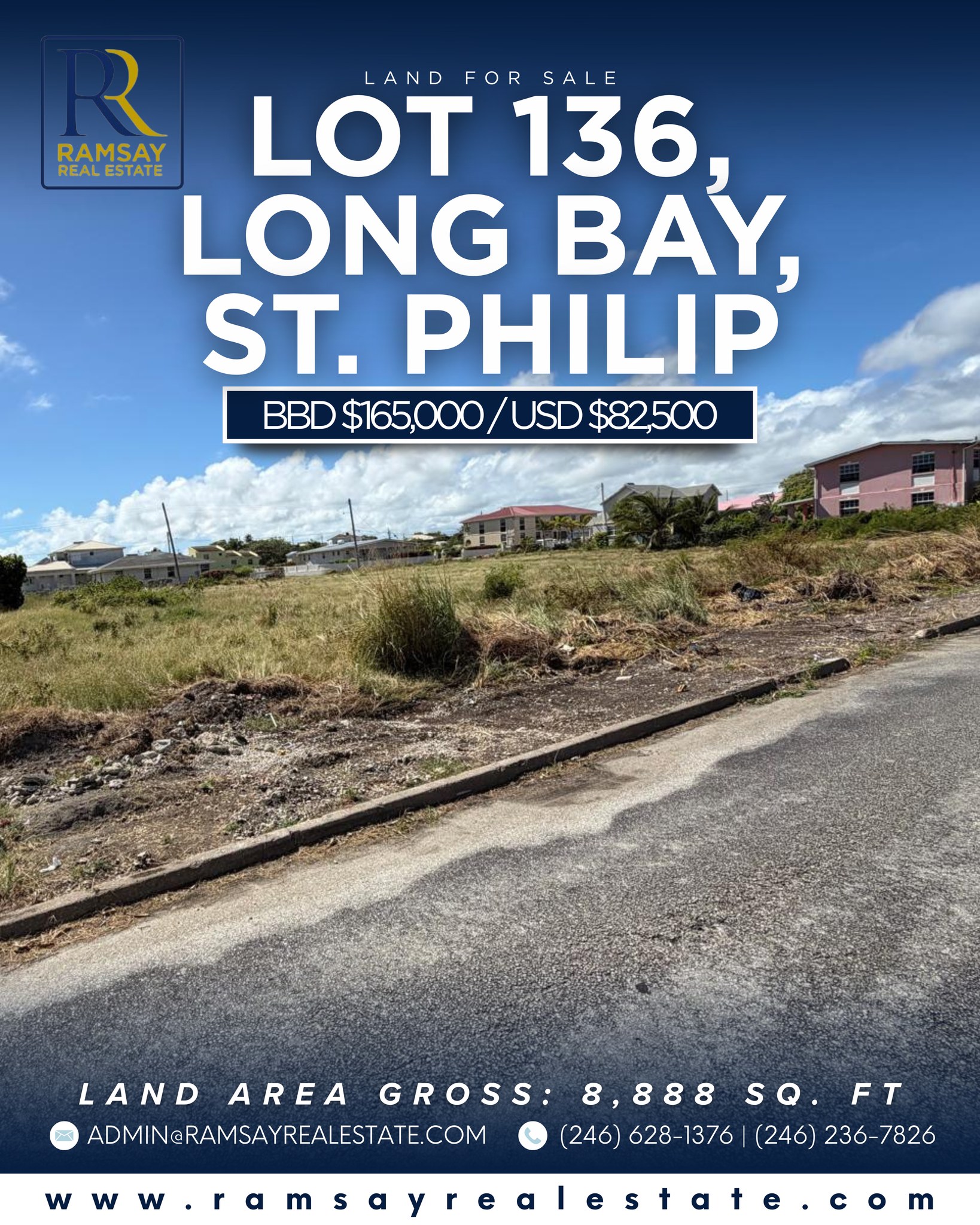 Land for Sale – Lot 136, Long Bay, St. Philip | BBD $165,000