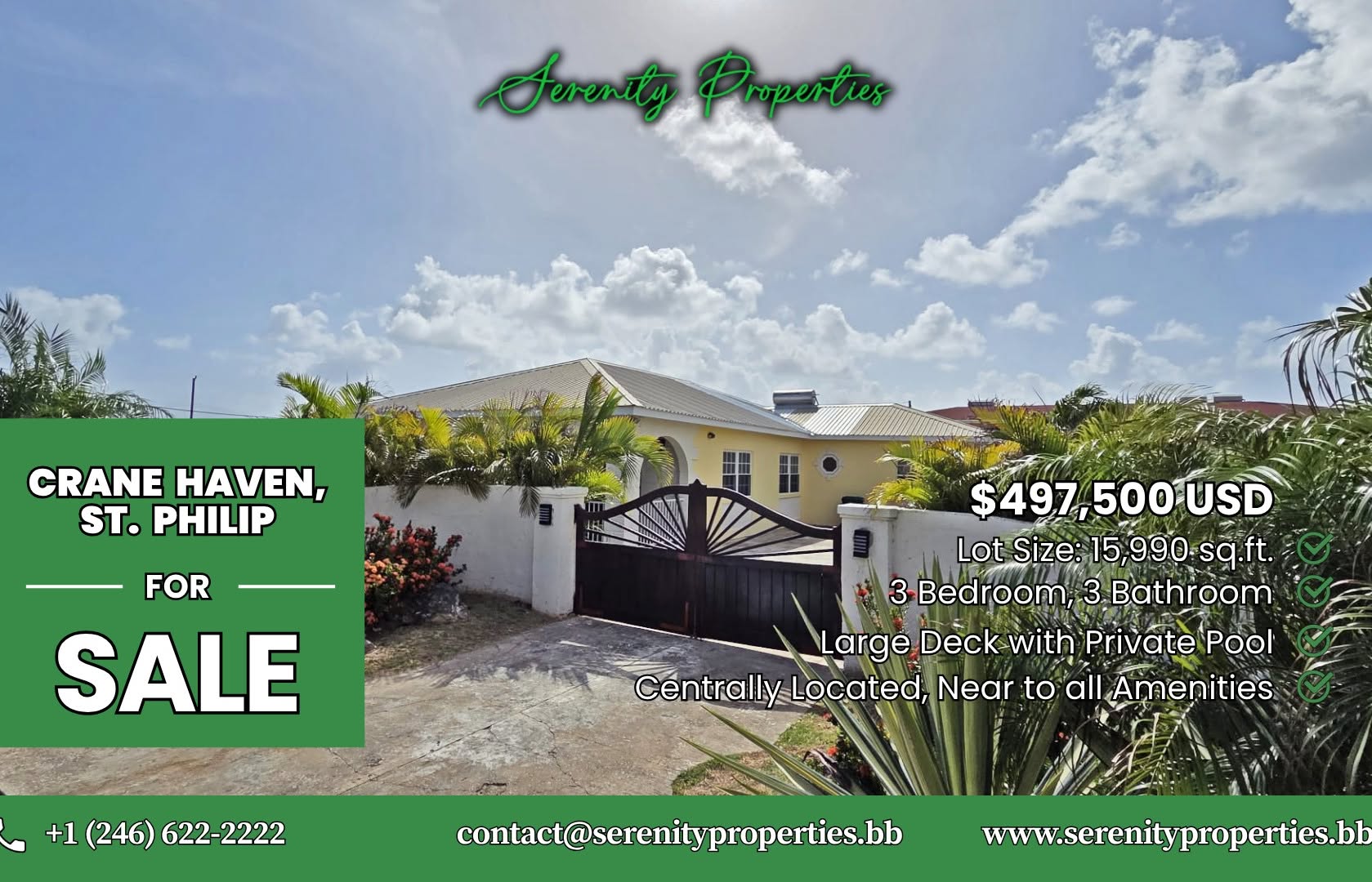 Price Reduced: Crane Haven Villa Now $497,500 USD (Was $550,000 USD)