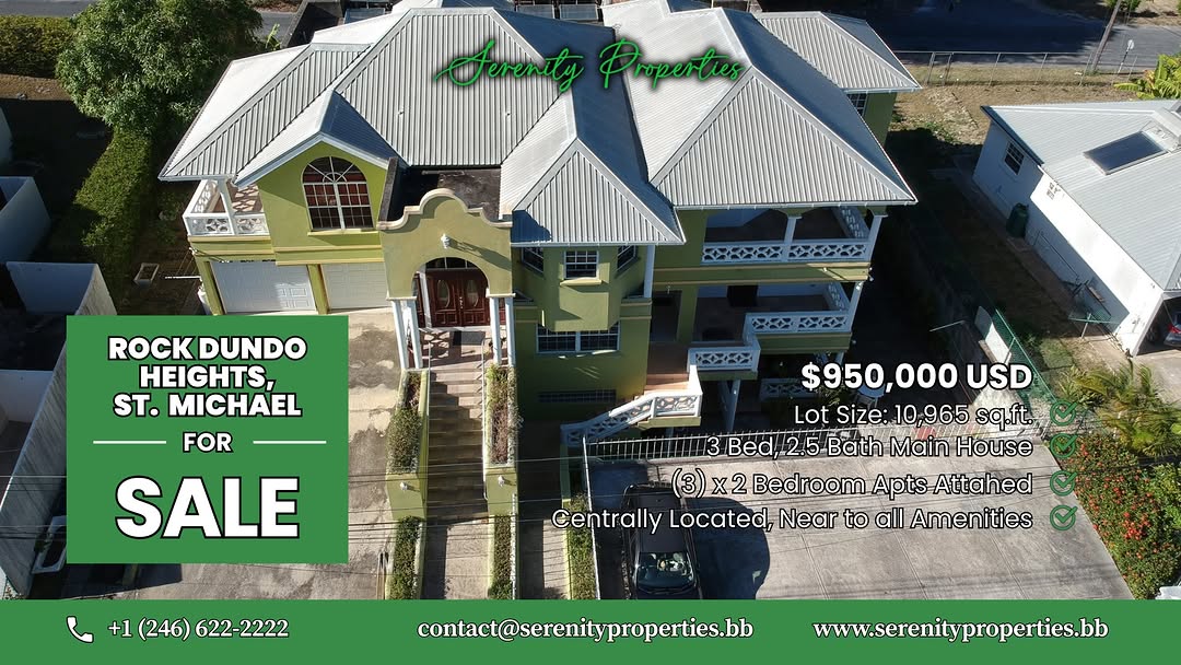 Price Reduced! Rock Dundo Heights, St. Michael – Multi-Unit Property for Sale at USD $950,000