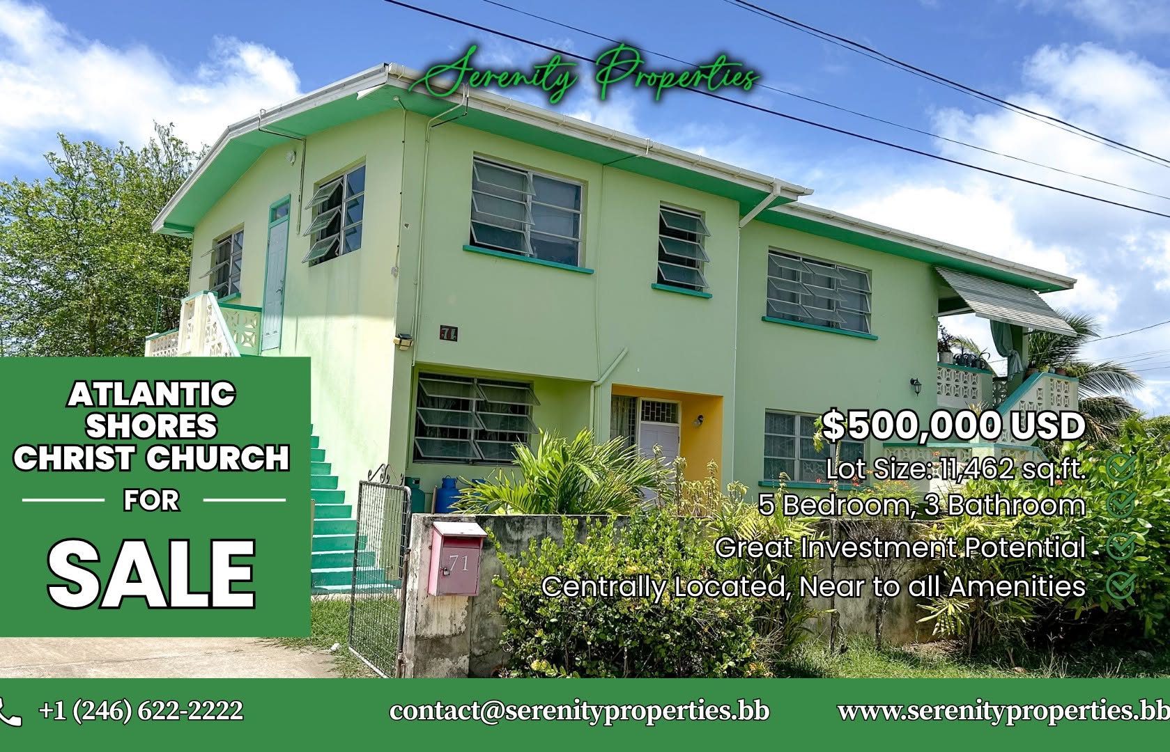 5-Bedroom Split-Level Property For Sale – Atlantic Shores, Christ Church | $500,000 USD