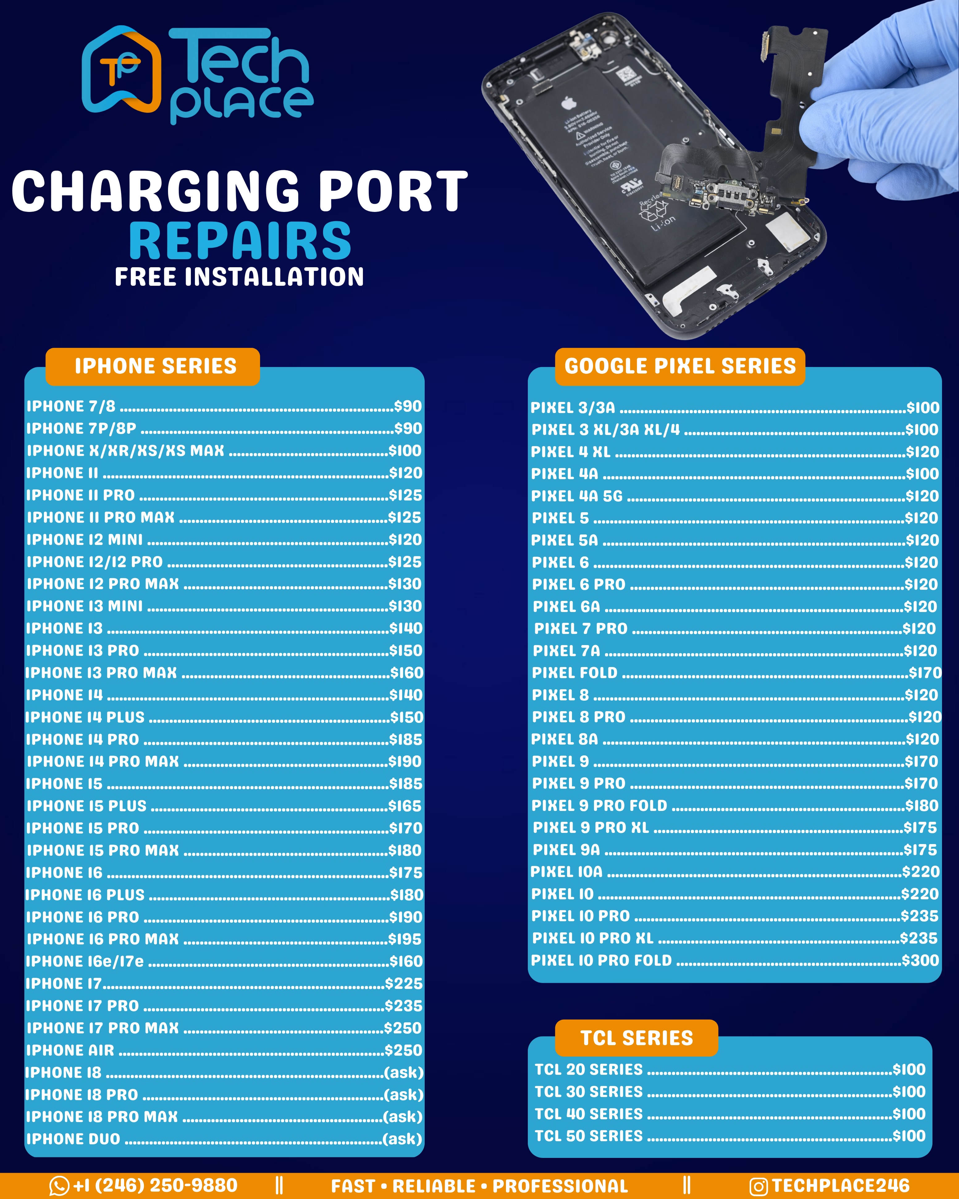Lower Phone Repair Prices + Free Installation & Free House Calls