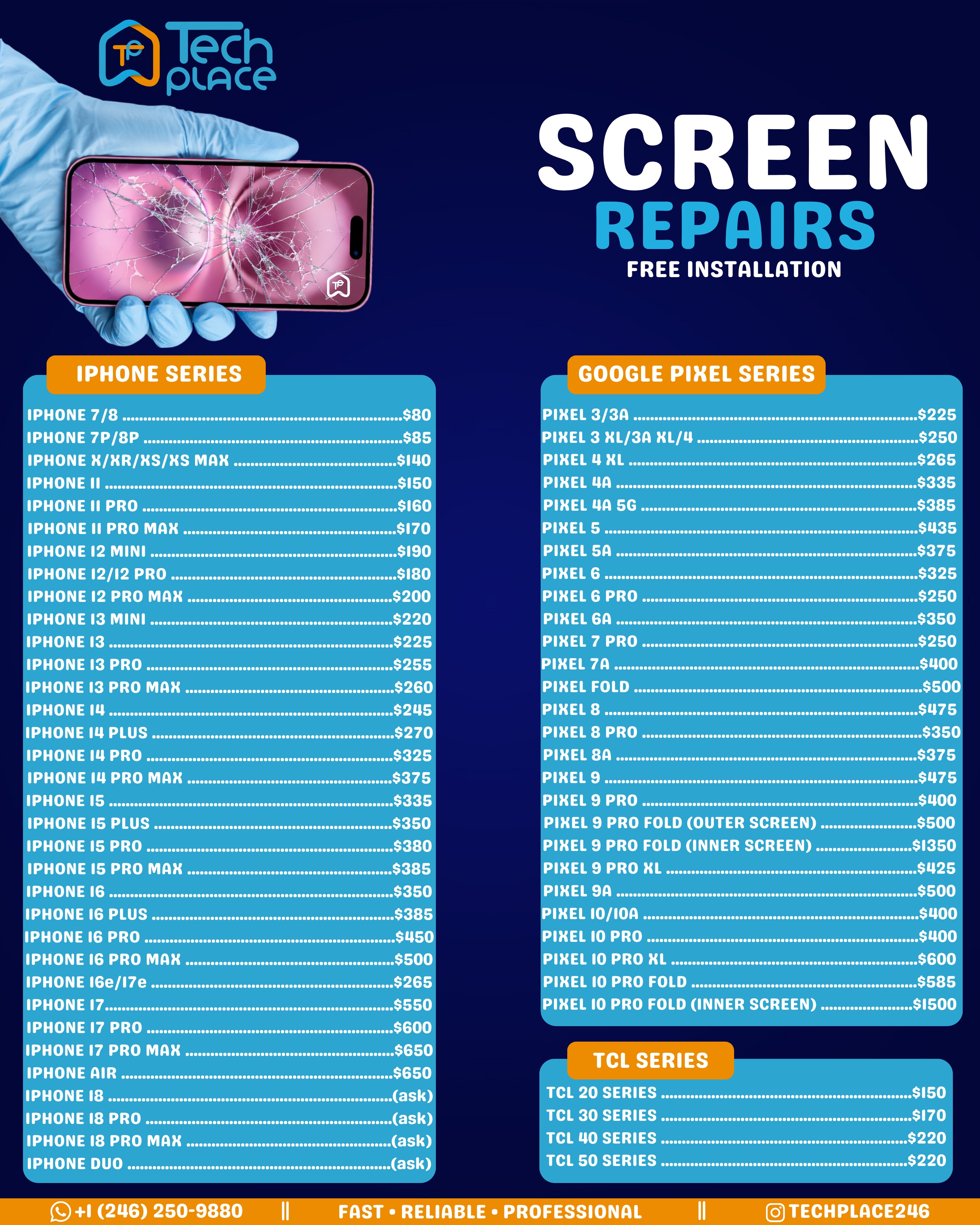 Lower Phone Repair Prices + Free Installation & Free House Calls