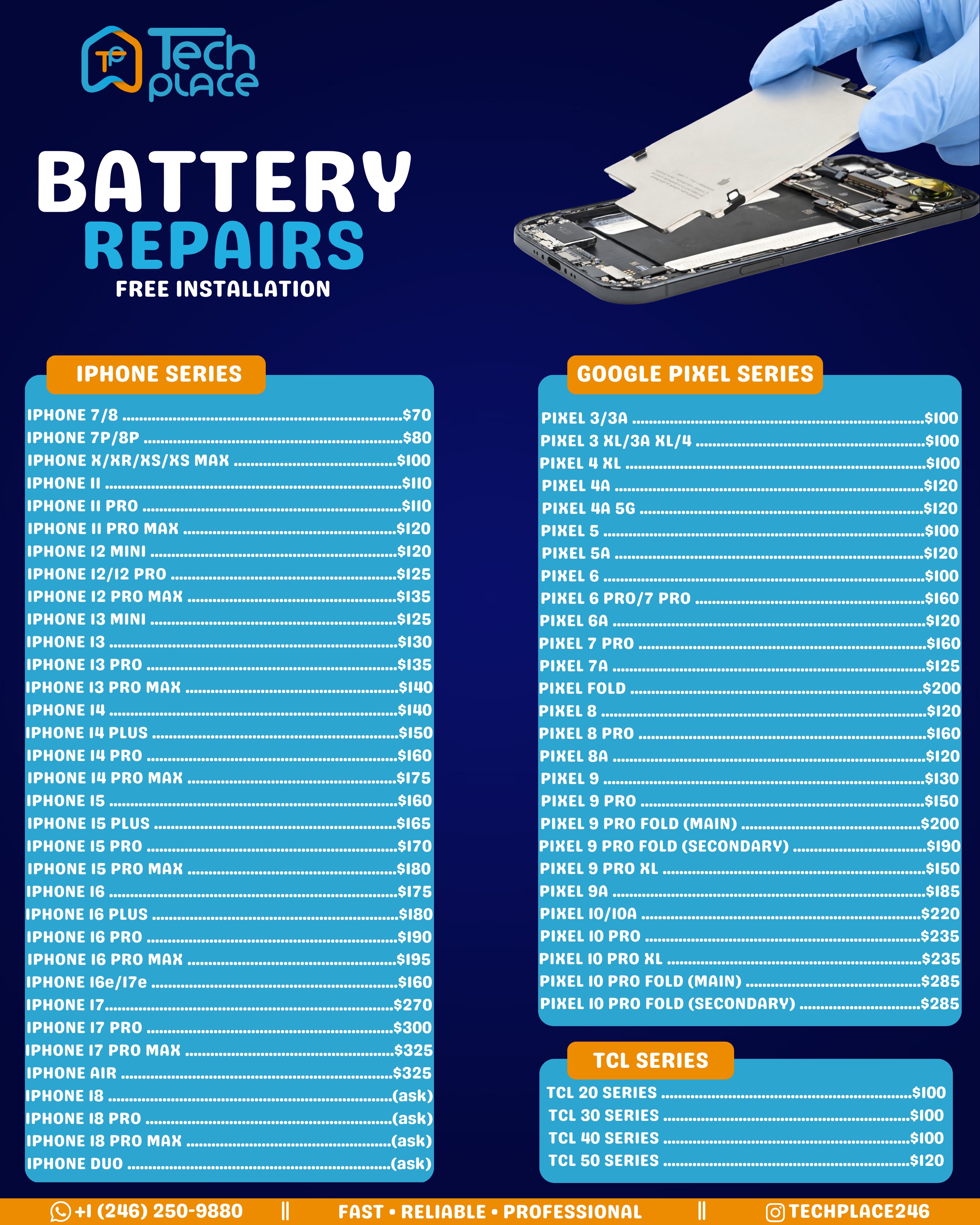 Lower Phone Repair Prices + Free Installation & Free House Calls