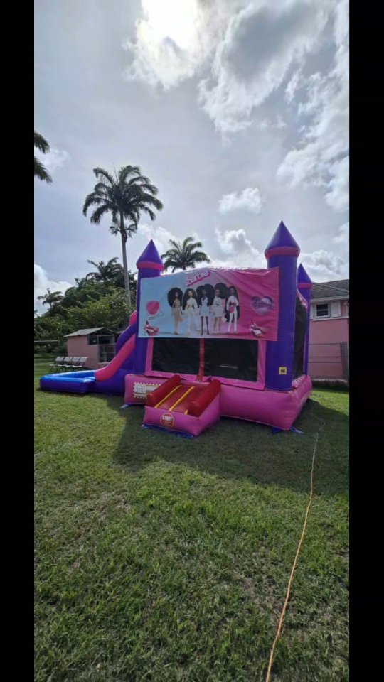 Pink Barbie Bounce House Rental – Double Slide from $350