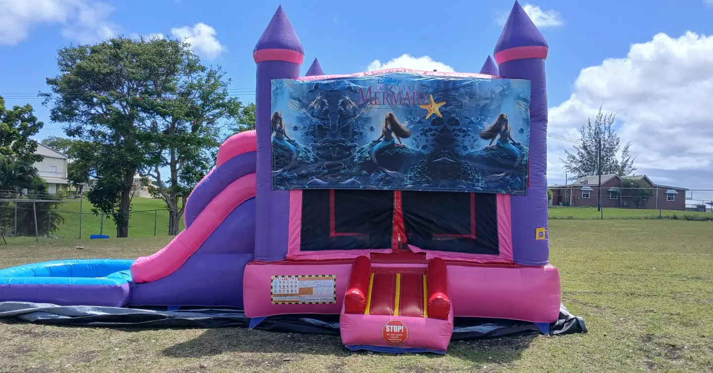 Pink Jumping Tent Rentals – Double Slide from $350 | Xquisite Events by Cam