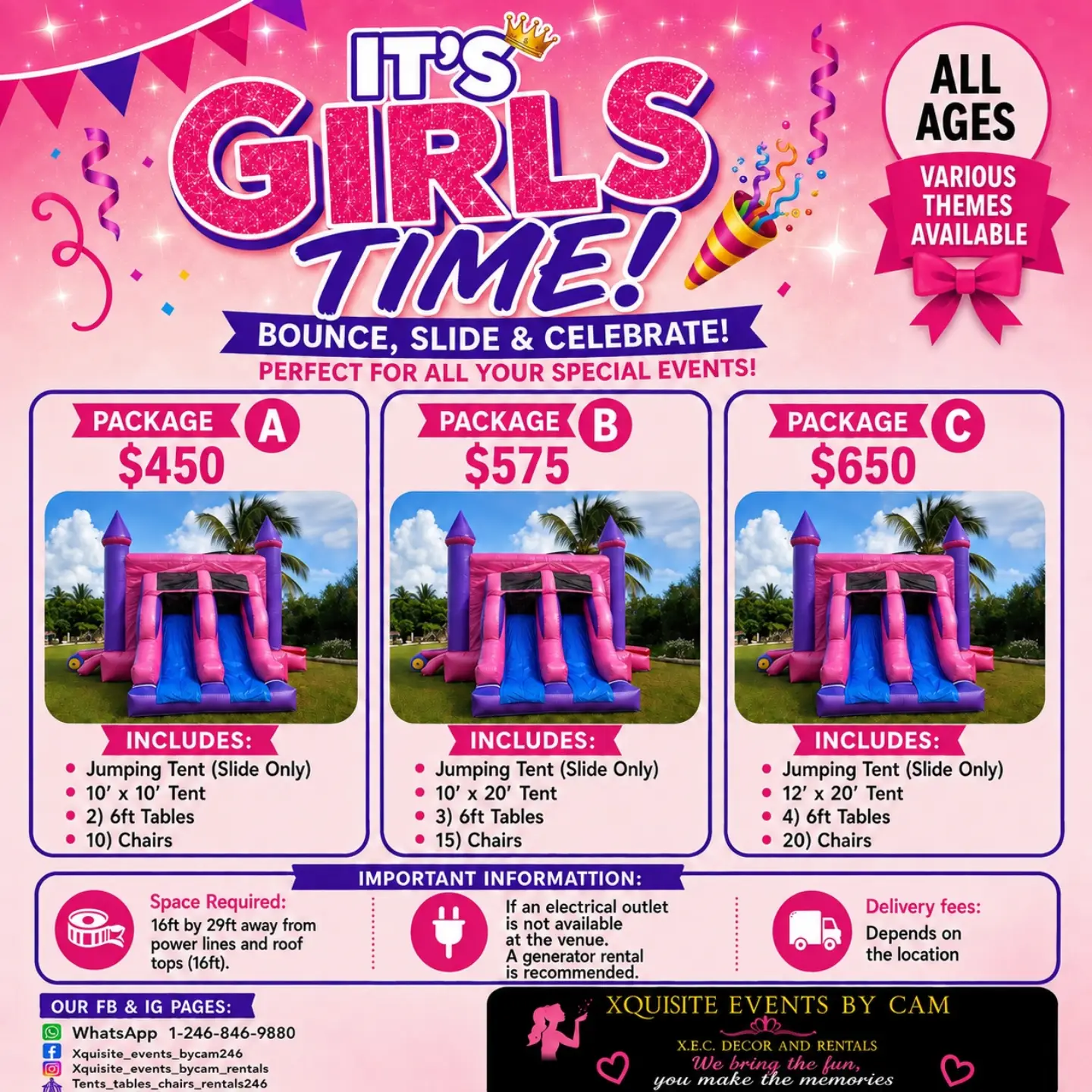 Jumping Tent & Party Rental Packages – Xquisite Events by Cam