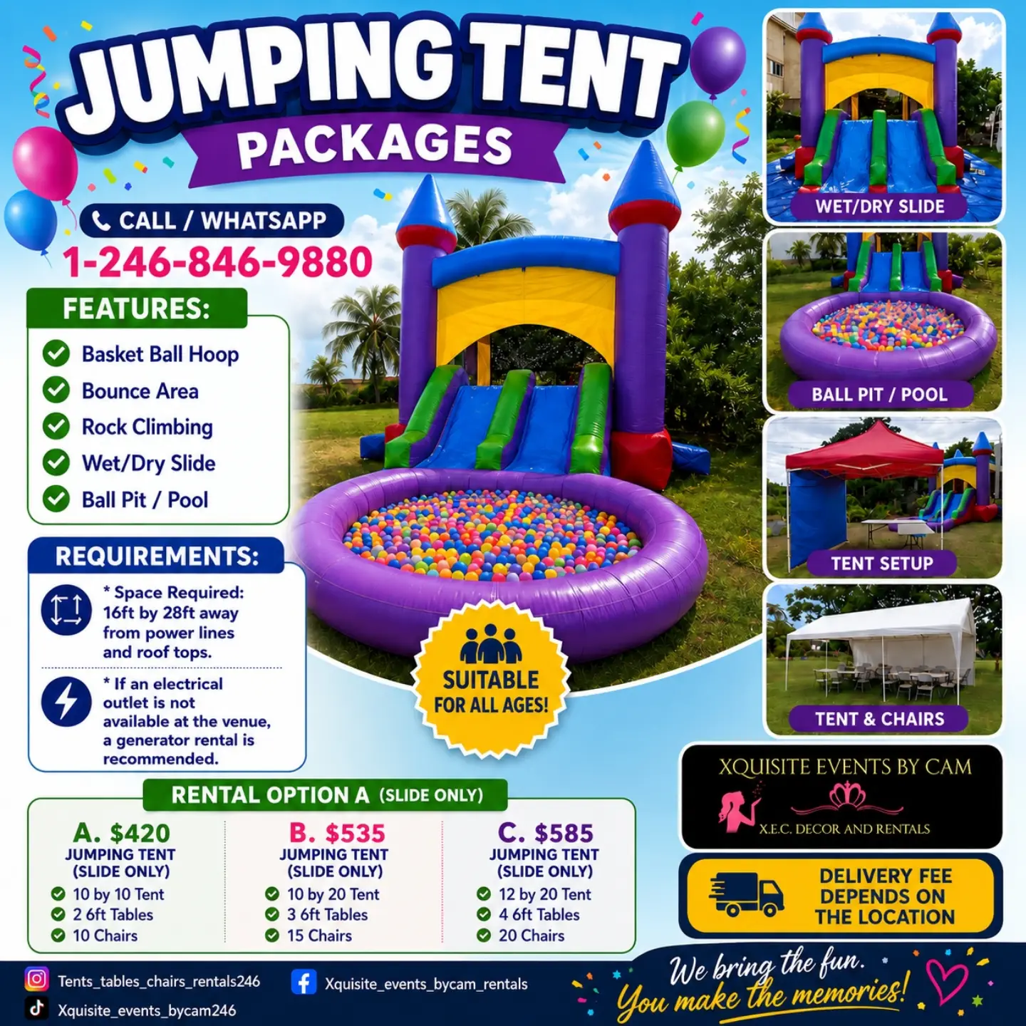 Jumping Tent & Party Rental Packages – Xquisite Events by Cam