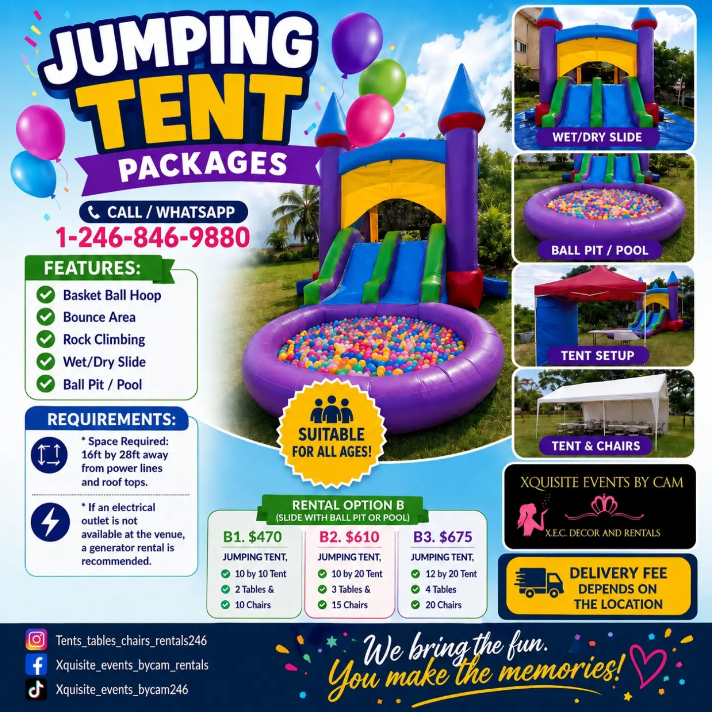 Jumping Tent & Event Rental Packages – Xquisite Events by Cam