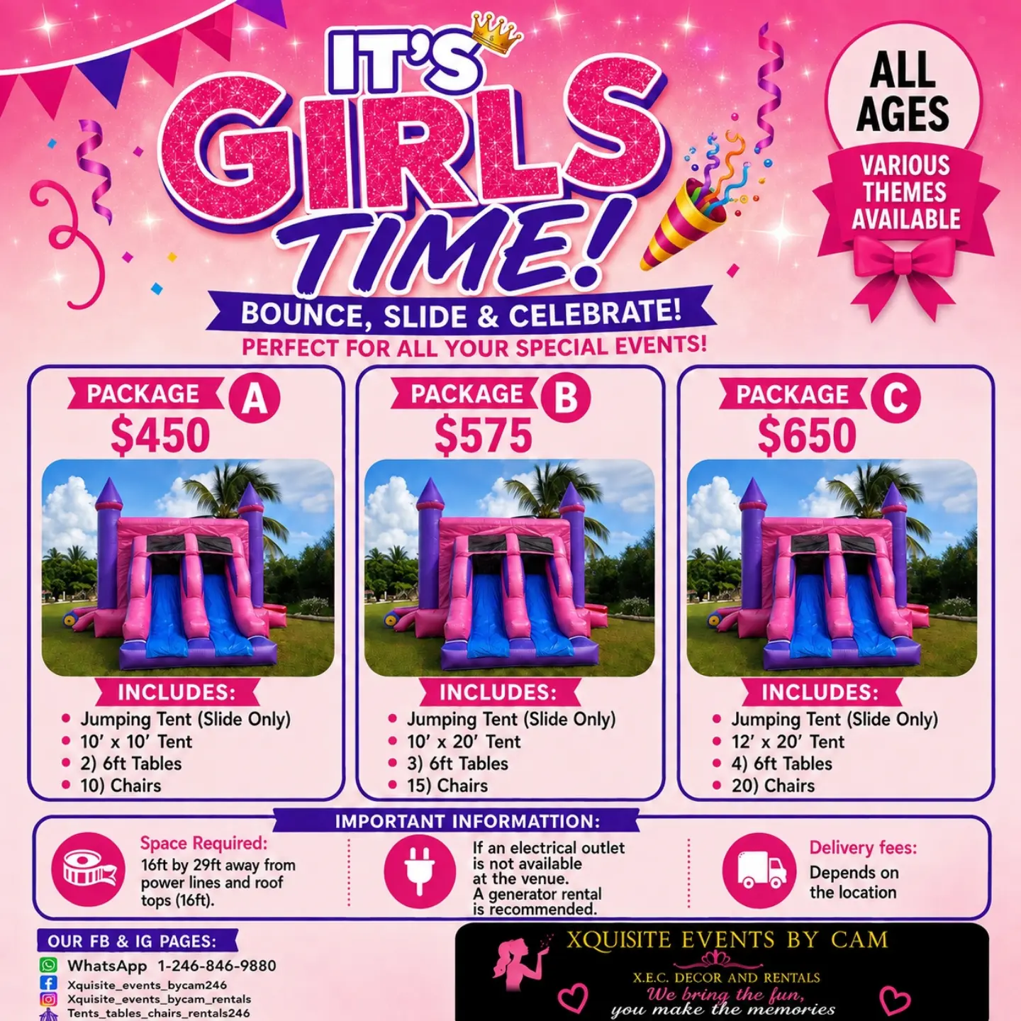 Jumping Tent & Event Rental Packages – Xquisite Events by Cam
