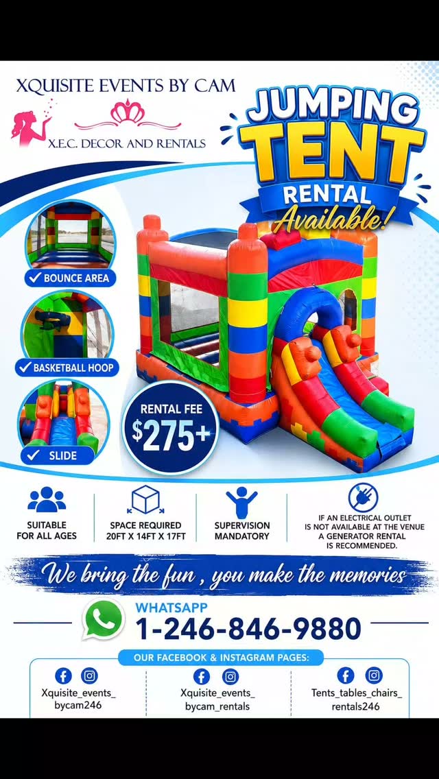 Jumping Tent (Bounce & Slide) Rental – From $275