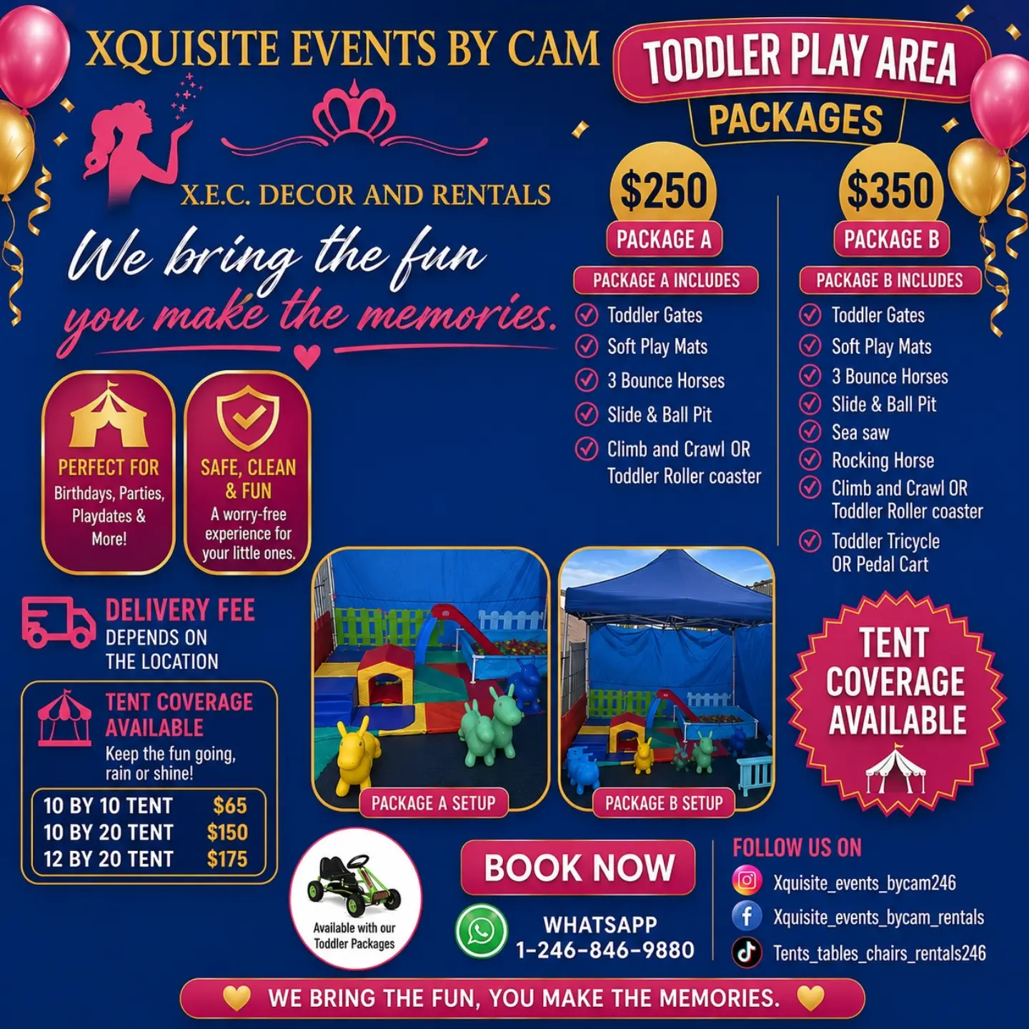 Xquisite Events by Cam – Toddler Play Area Packages from $250