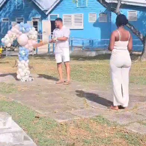 Gender Reveal Column (?) Rental – 5ft Wood Column from $50