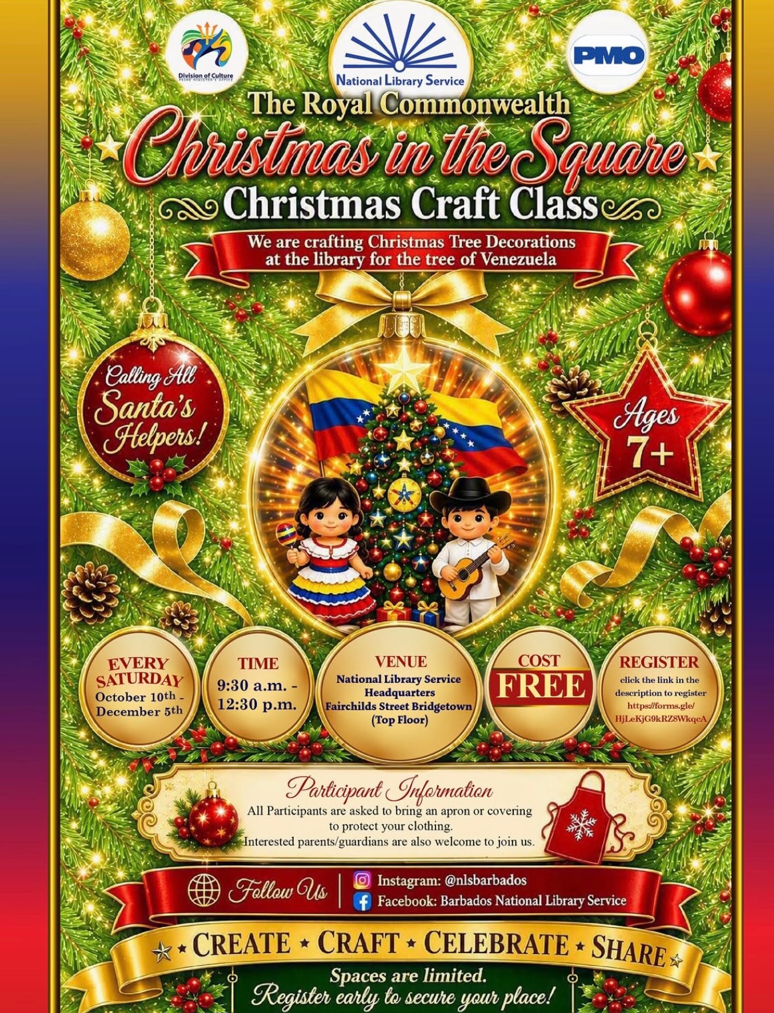 Free Christmas Craft Class – Christmas in the Square at National Library Service