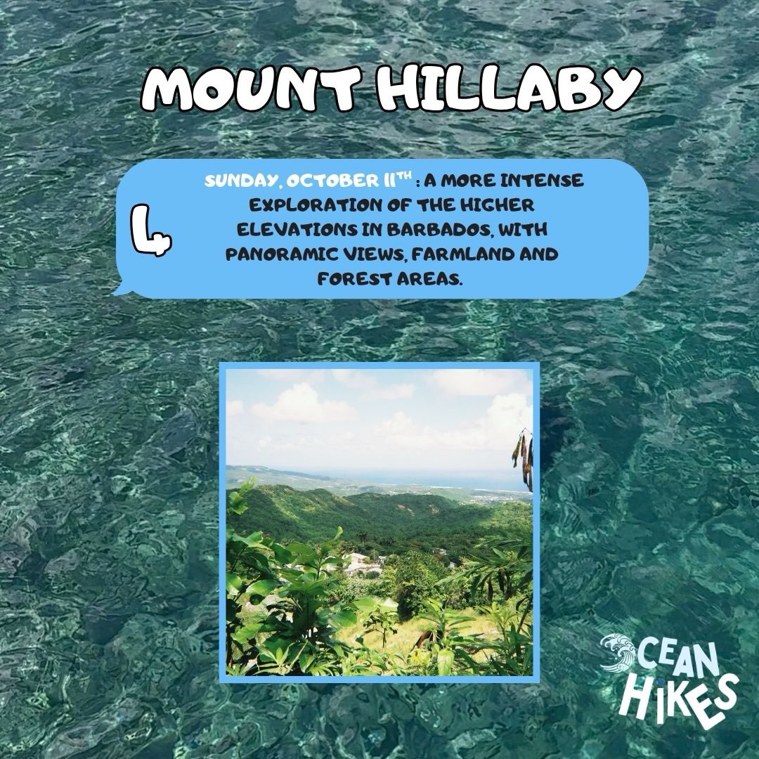 Ocean Hikes October Schedule – 9 Guided Nature Hikes at $50 BDS Per Person