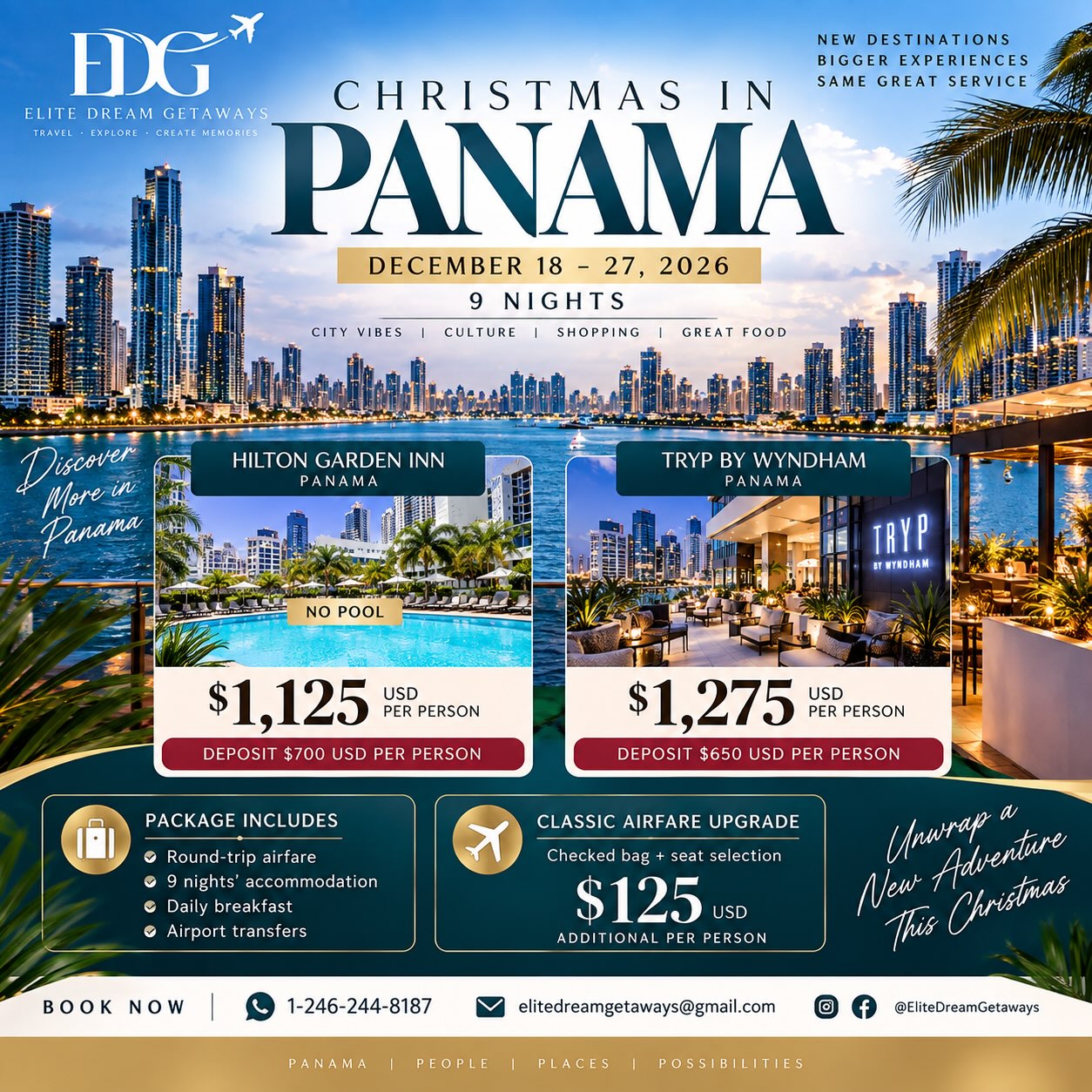 Christmas in Panama – 9-Night Holiday Package from Barbados (Dec 18–27, 2026)