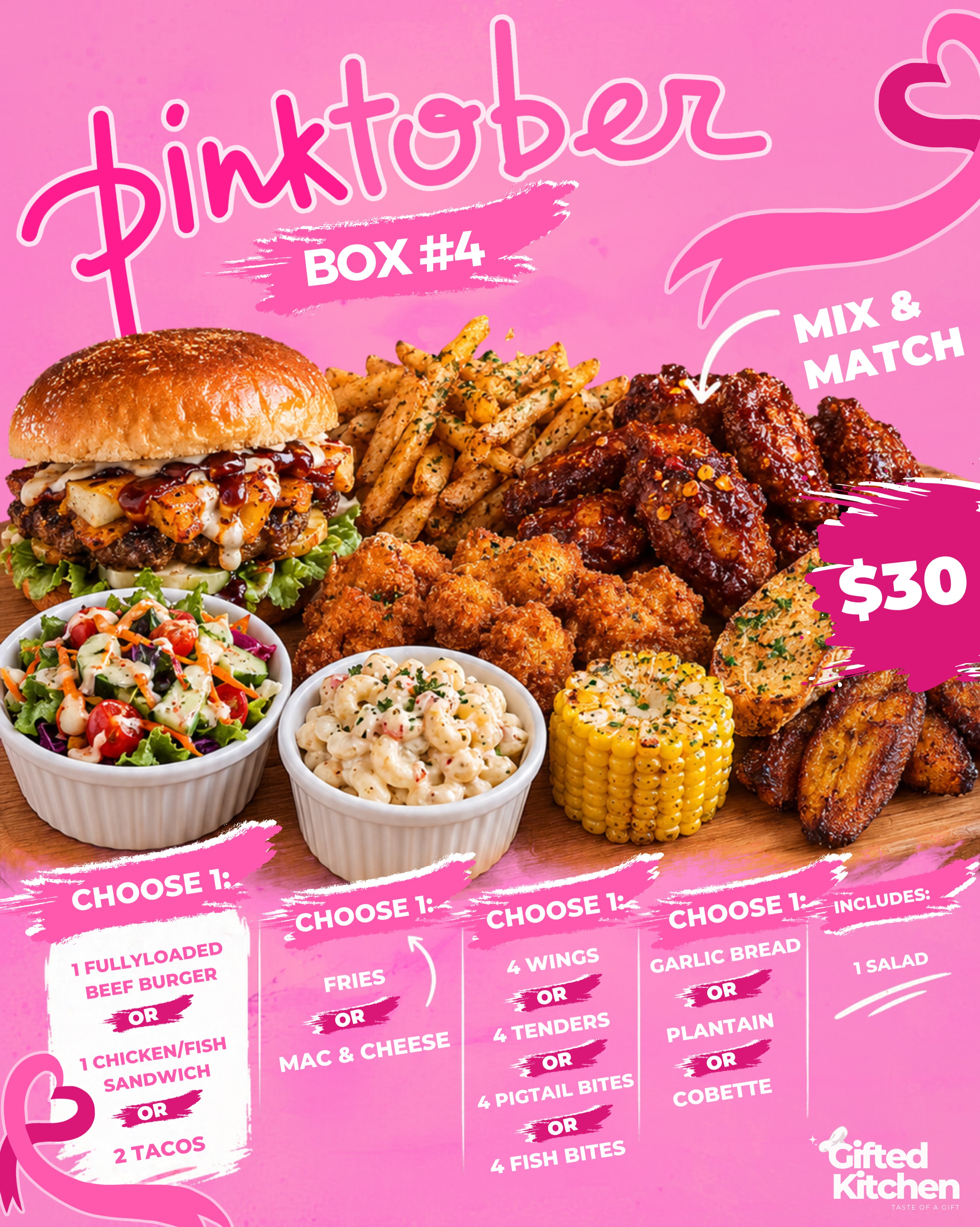 Pinktober Boxes – Meal Boxes from $30 at Gifted Kitchen