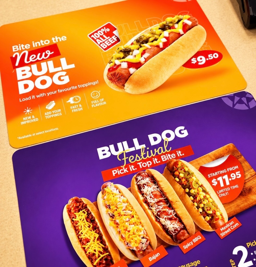 Bull Dog Festival – Loaded Bull Dogs from $11.95 | New Bull Dog $9.50