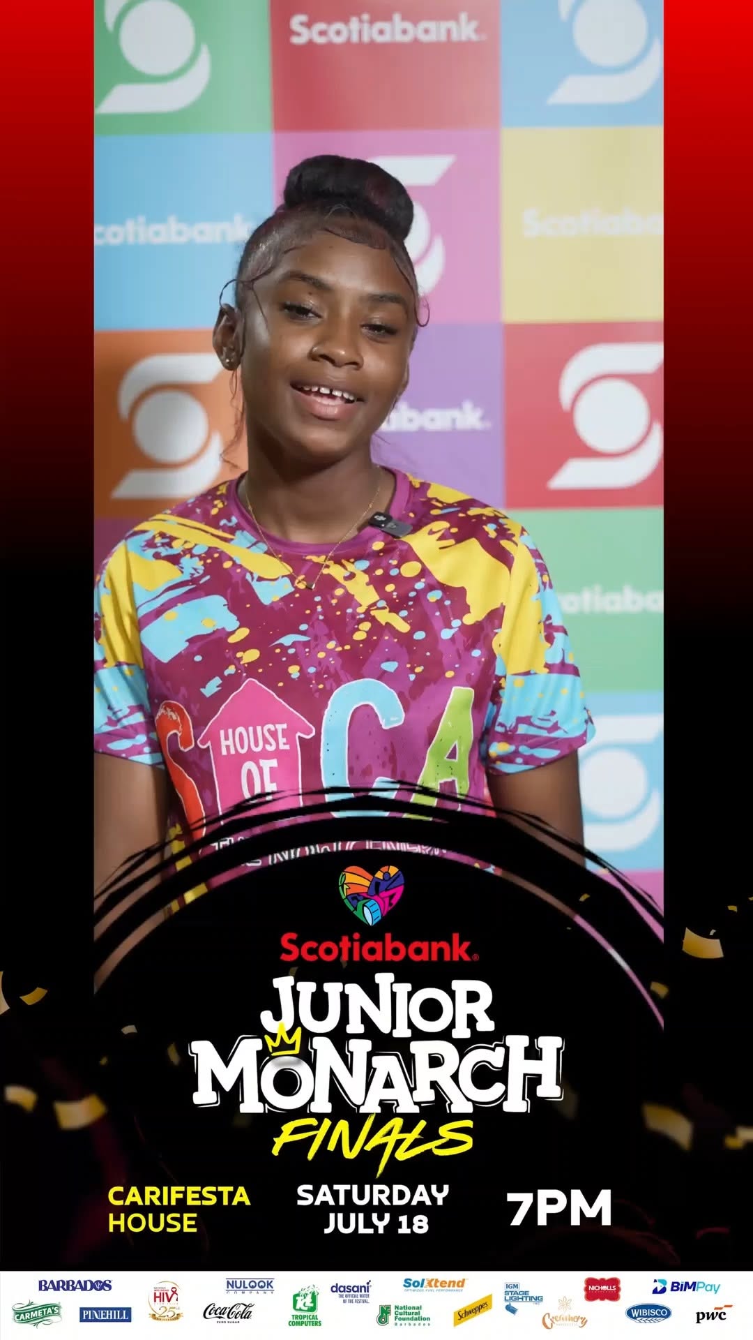 Scotiabank Junior Monarch Finals 2026 – CARIFESTA House, July 18