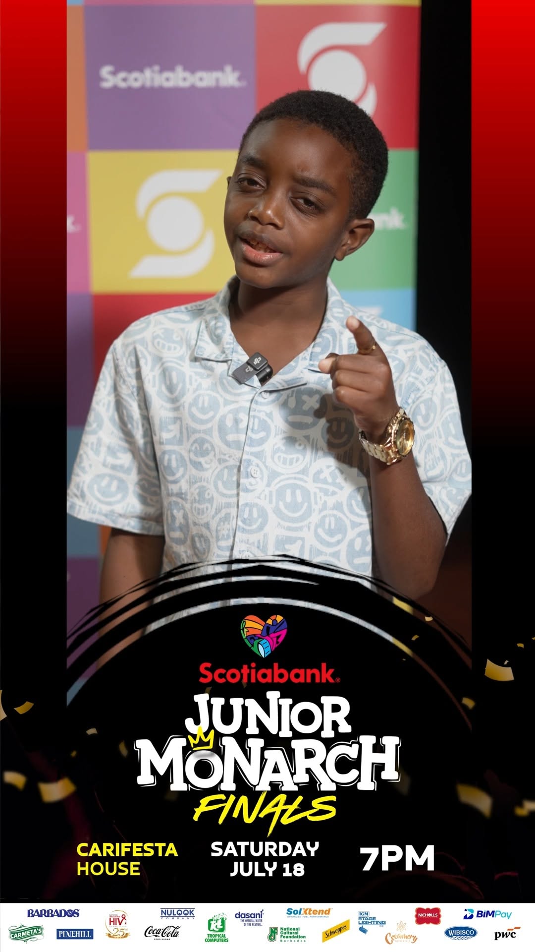 Scotiabank Junior Monarch Finals 2026 – CARIFESTA House, July 18