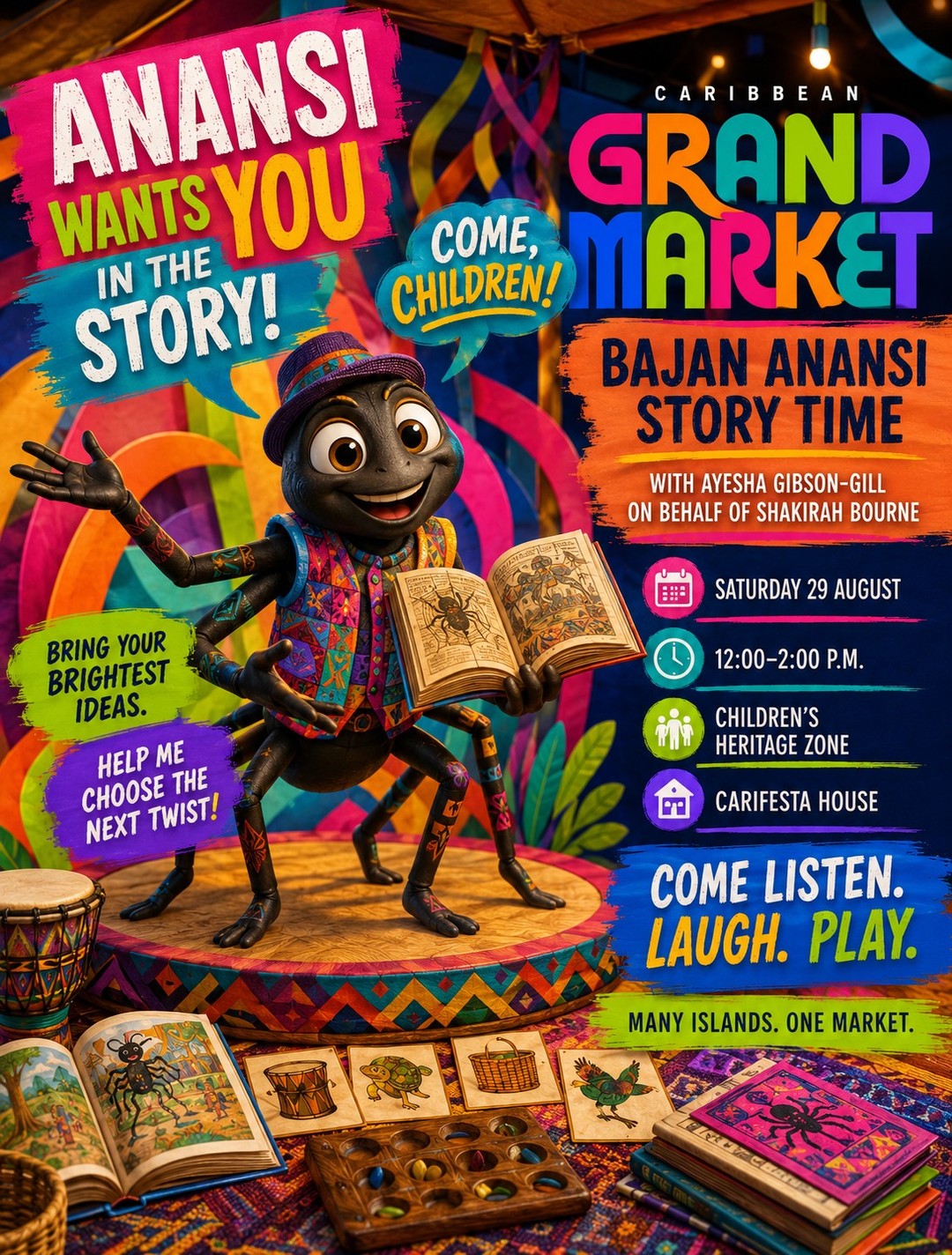 Bajan Anansi Story Time at Caribbean Grand Market – CARIFESTA House