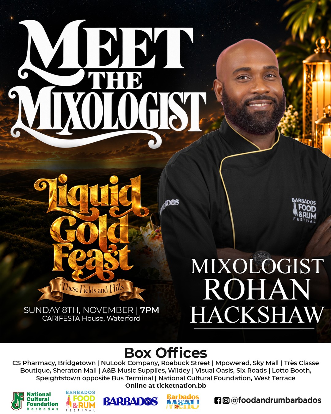 Liquid Gold Feast – Barbados Food & Rum Festival Dinner Event