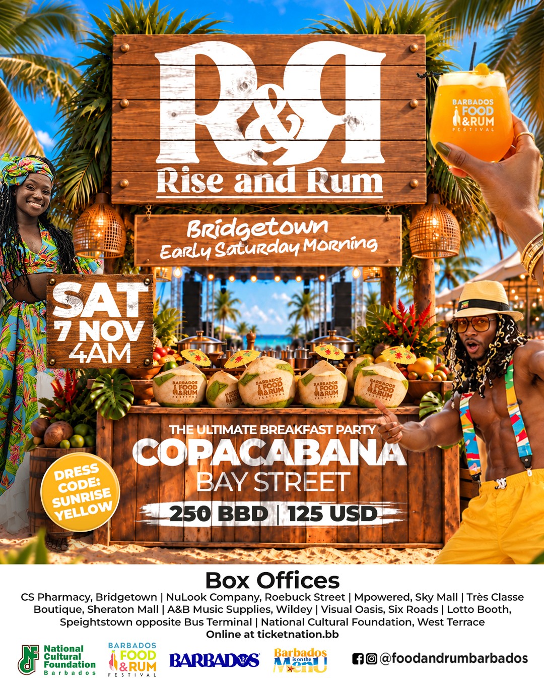 Rise & Rum: The Breakfast Beach Party – Bridgetown Market Early Saturday Morning