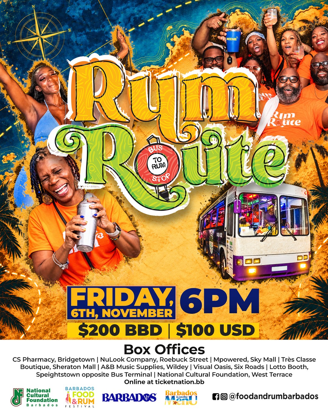 Rum Route – Barbados Food & Rum Festival Bus Tour | Nov 6, 2026