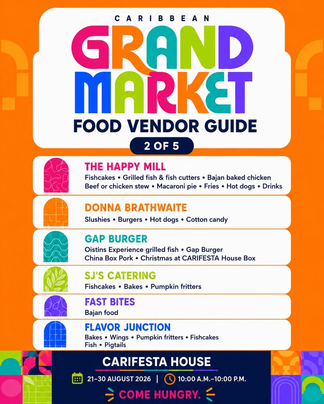 Caribbean Grand Market Food Court – Free Admission at CARIFESTA House