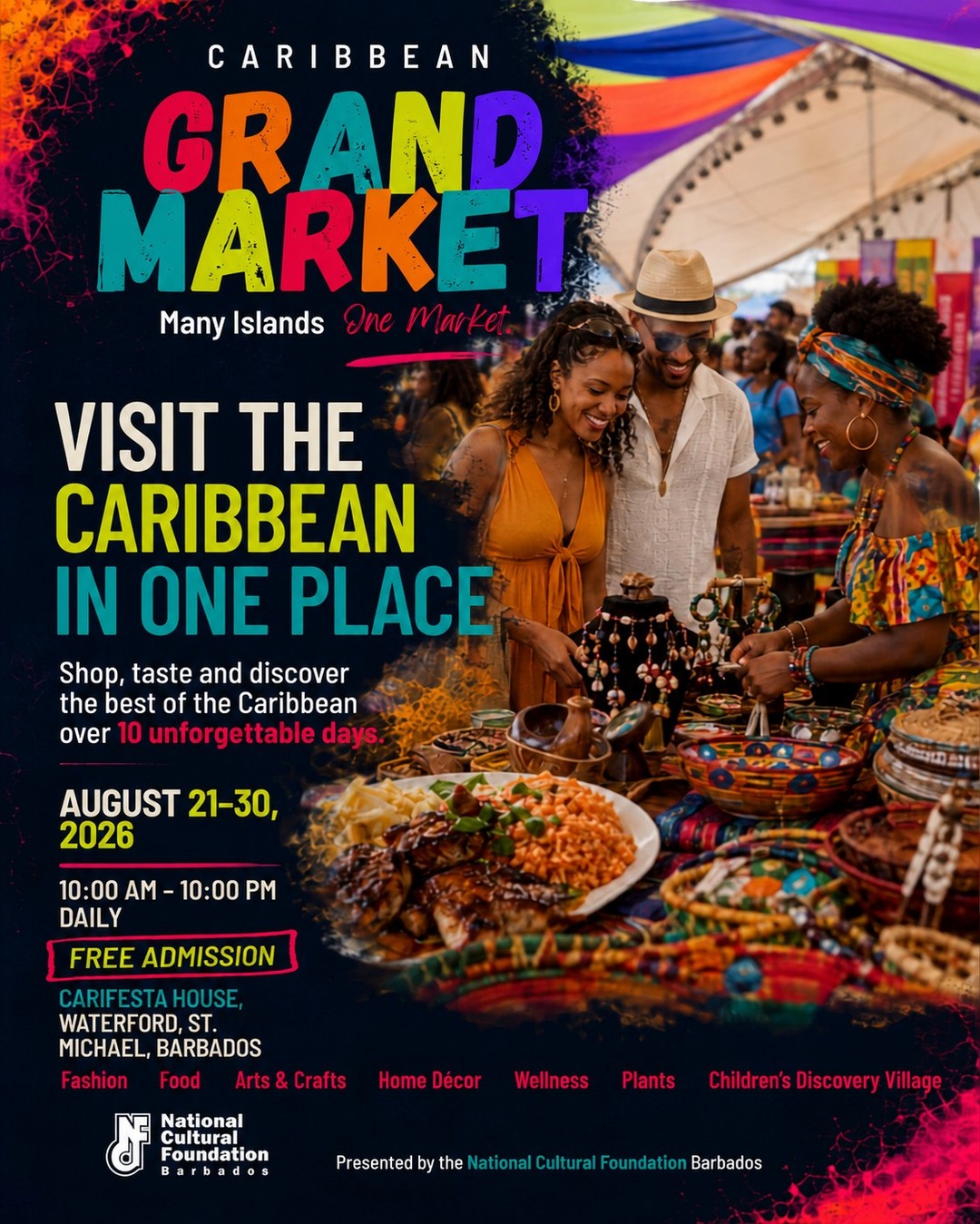Caribbean Grand Market — Free Admission, Aug 21–30 at CARIFESTA House