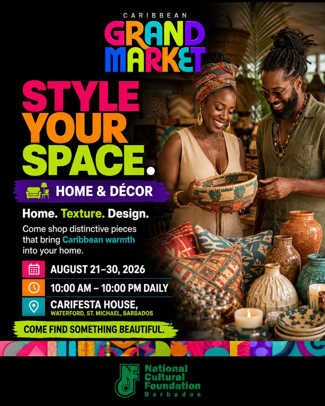 Caribbean Grand Market — Free Admission, Aug 21–30 at CARIFESTA House