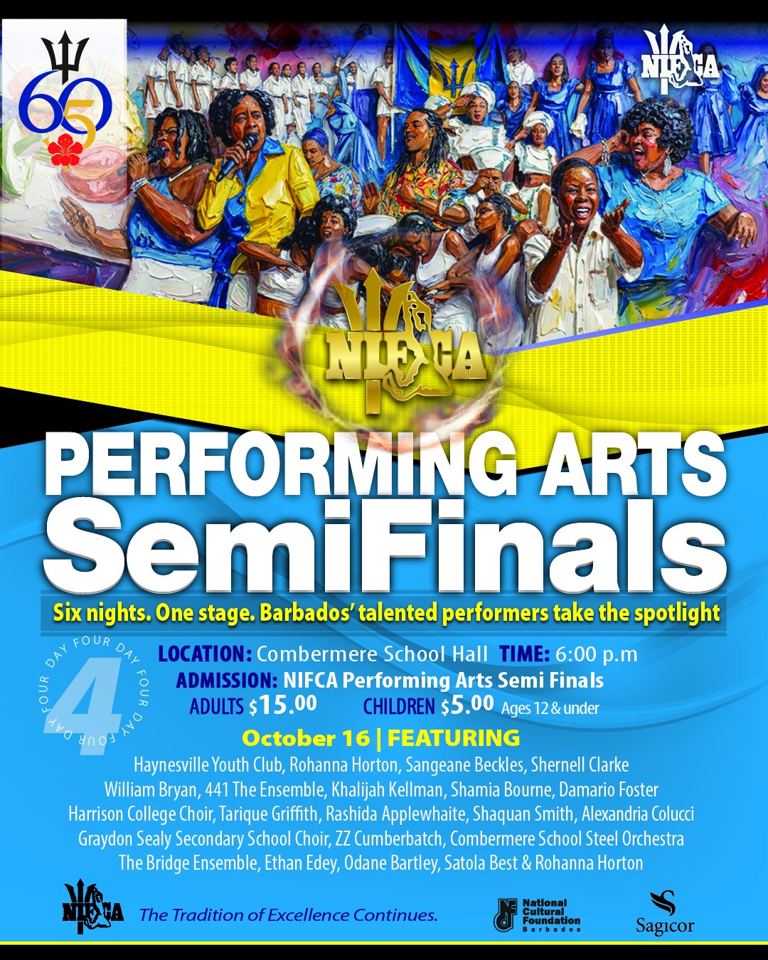 NIFCA 2026 Performing Arts Semifinals – Oct 16-18 at Combermere School Hall