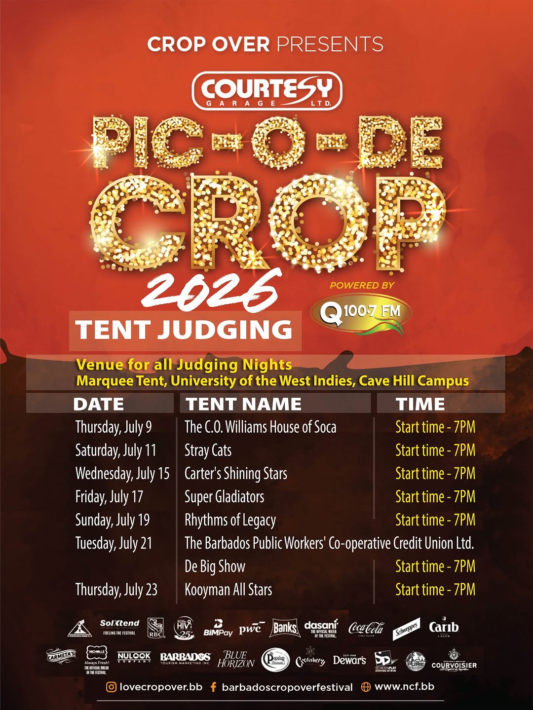 Courtesy Garage Pic-O-De-Crop 2026 – Tent Judging Nights