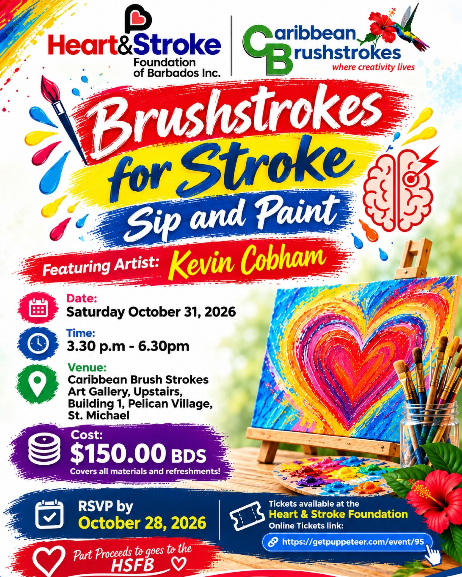 Brushstrokes for Stroke Sip and Paint with Kevin Cobham