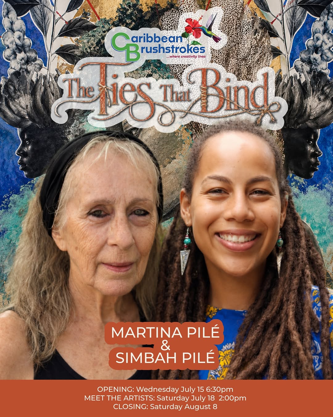 The Ties That Bind – Art Exhibition by Martina & Simbah Pilé at Caribbean Brushstrokes