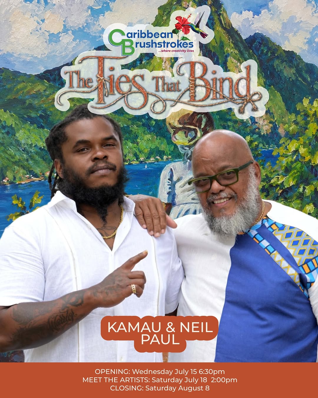 The Ties That Bind – Art Exhibition by Kamau & Neil Paul at Caribbean Brushstrokes