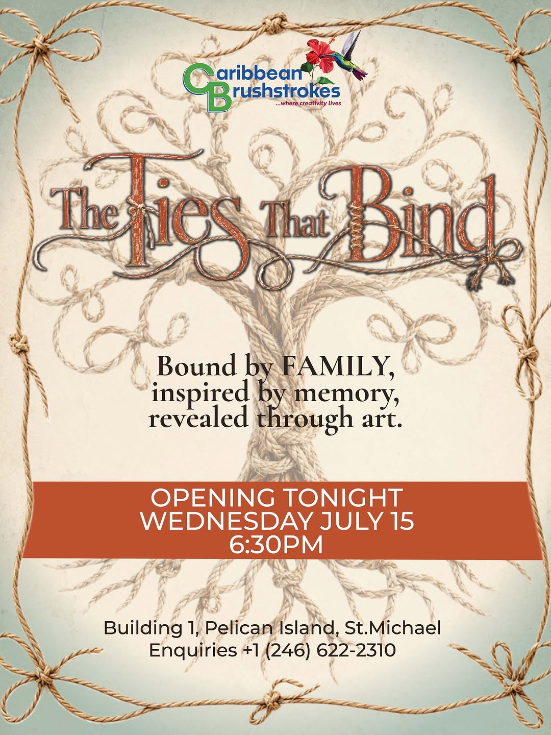 The Ties That Bind – Art Exhibition Opening at Caribbean Brushstrokes